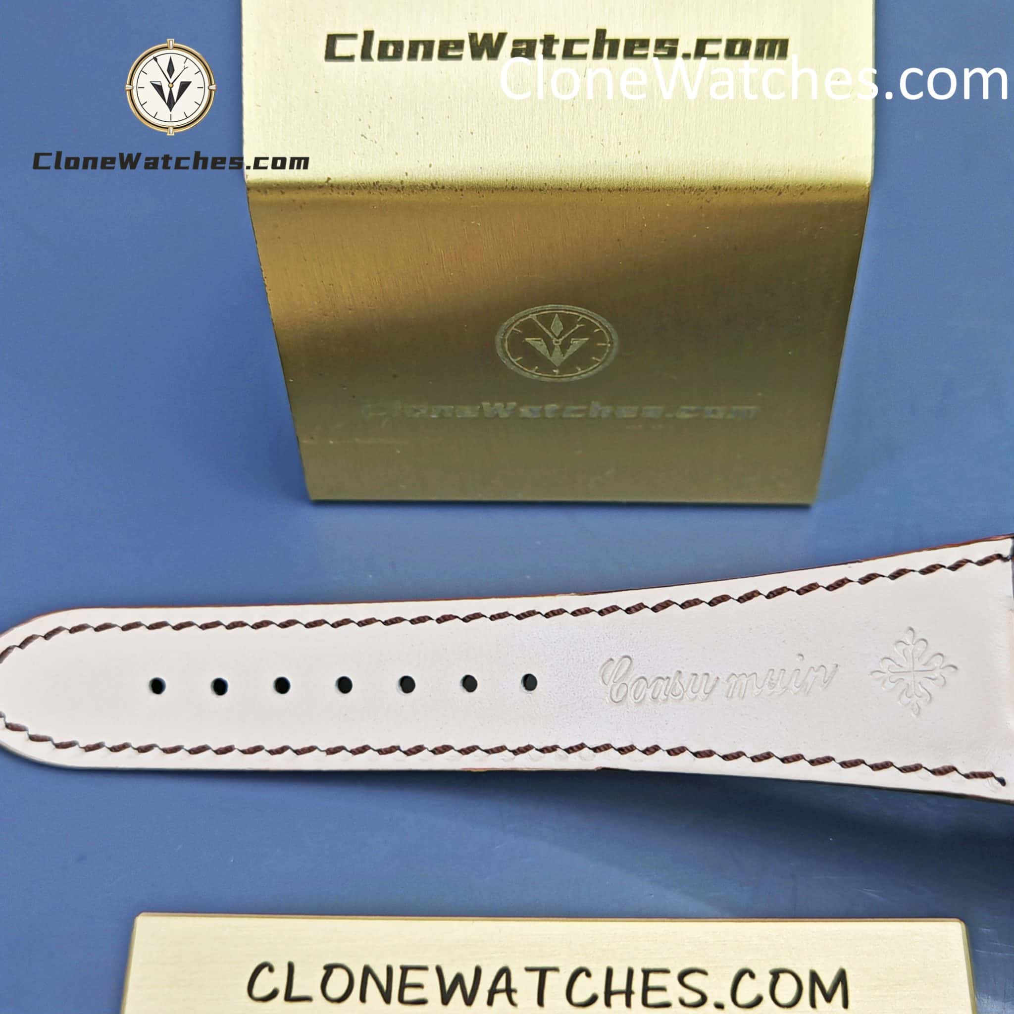 Patek Philippe Super Clone Watches 1:1 Nautilus 5712 Brown Dial Leather Strap