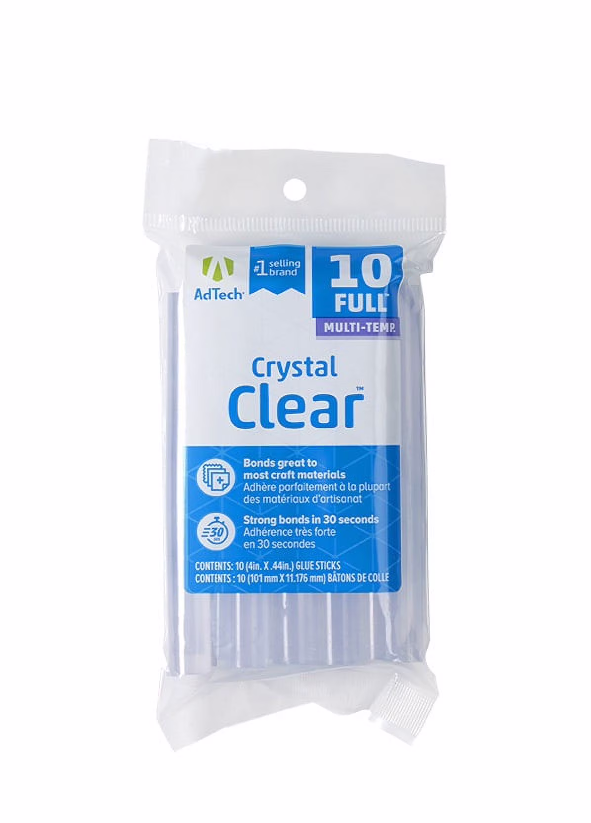 AdTech Crystal Clear Hot Glue Sticks, Full Size 4