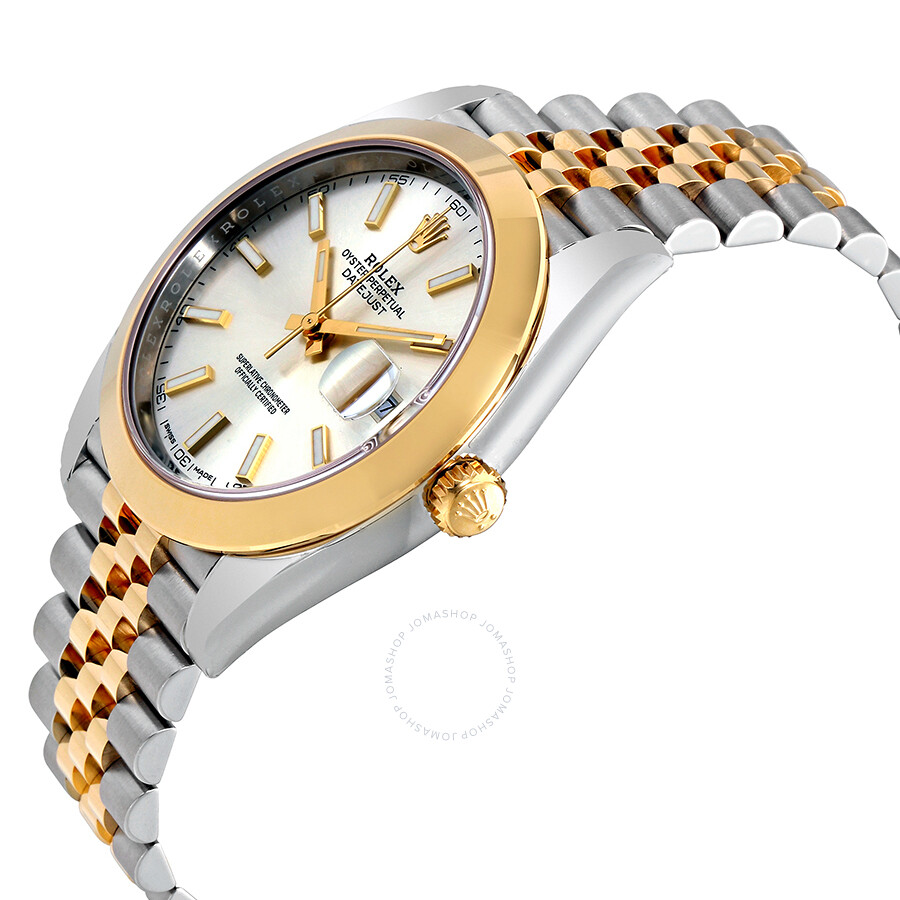 Rolex Datejust 41 Silver Dial Steel and 18K Yellow Gold Jubilee Bracelet Men s Watch 126303SSJ（Lifetime free warranty+90-days replacement service & Refund!.）