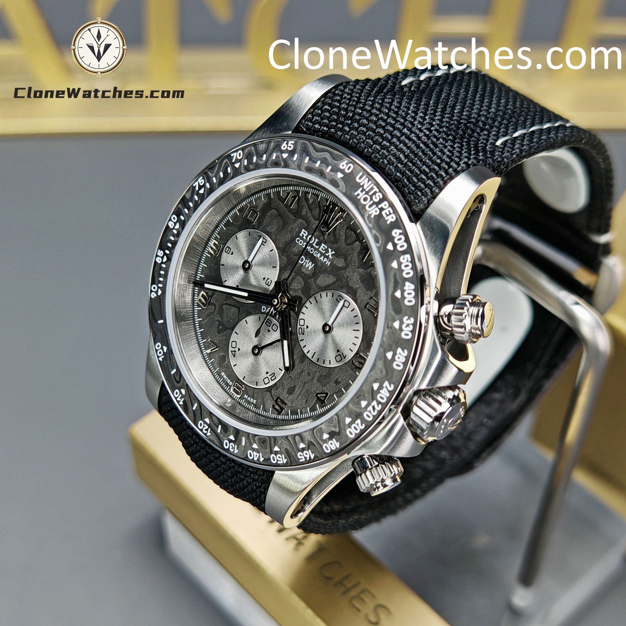 Modified Super Clone Watches 1:1 DiW Rolex Daytona NTPT Carbon “EXCEPTIONAL-1”