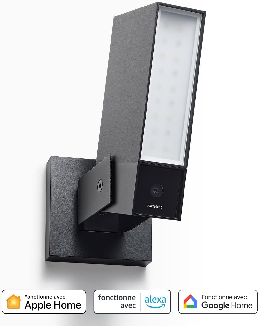 Pack 2 caméras extérieures éclairage intégré détection personnes 1920p WiFi aluminium noir NBU-2-NOC-AMZ