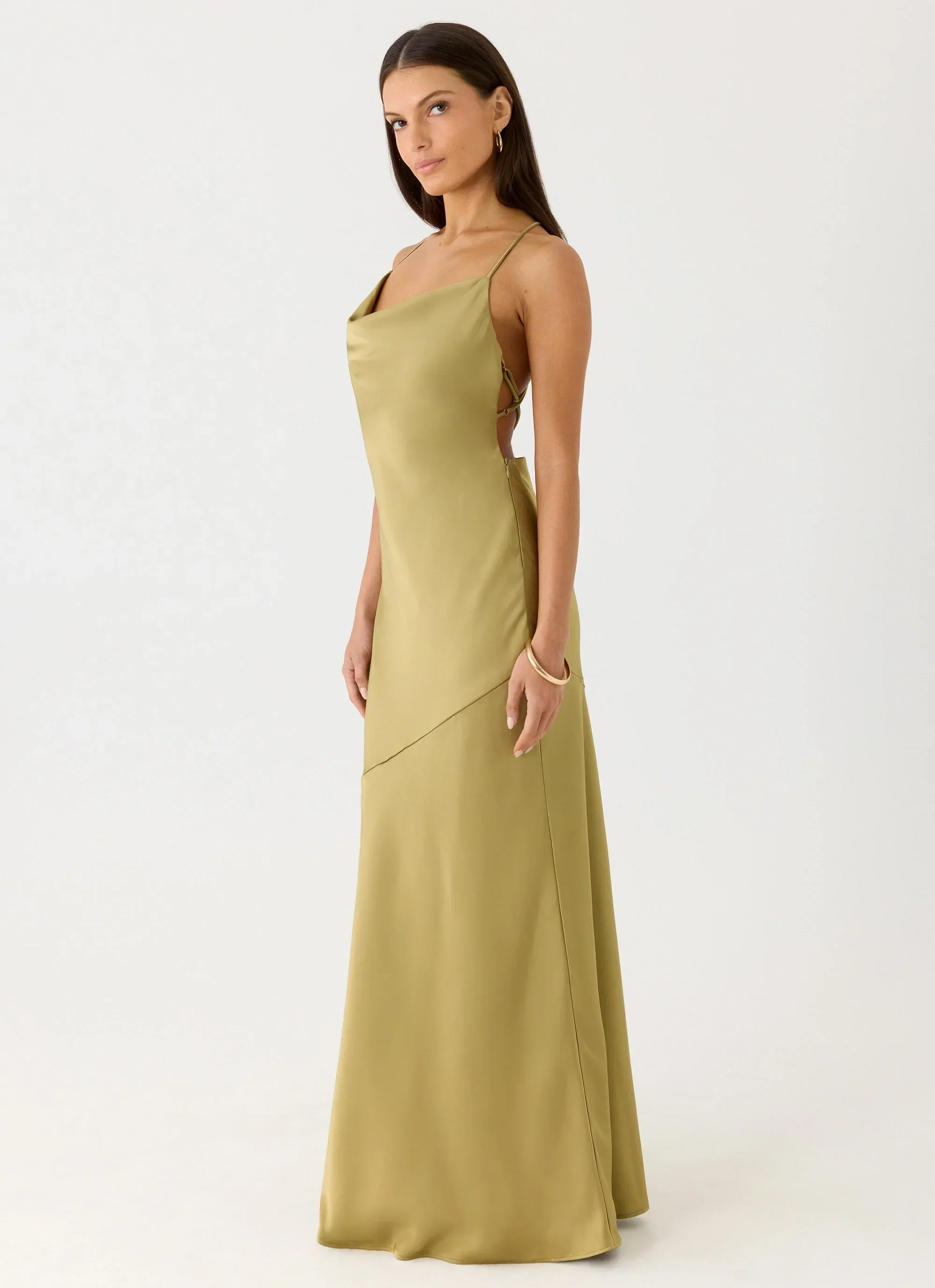 Darius Maxi Dress - Green Olive