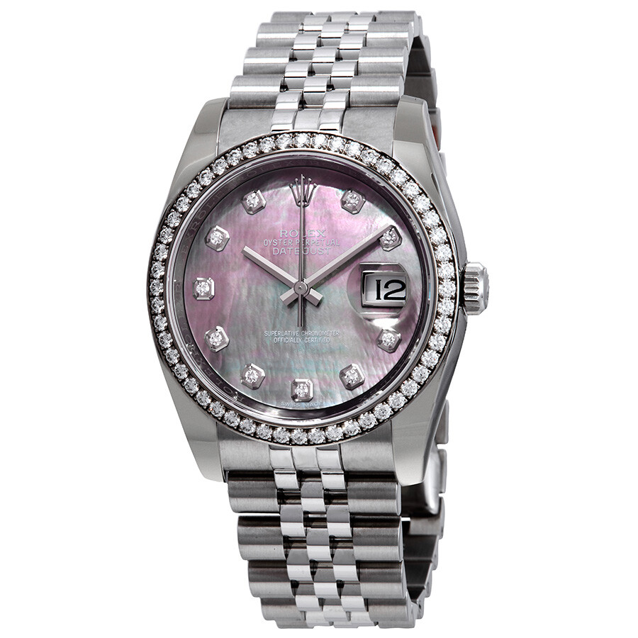 Rolex Oyster Perpetual Datejust 36 Black Mother of Pearl Dial Stainless Steel Jubilee Bracelet Automatic Men s Watch 116244BMDJ（Lifetime free warranty+90-days replacement service & Refund!.）