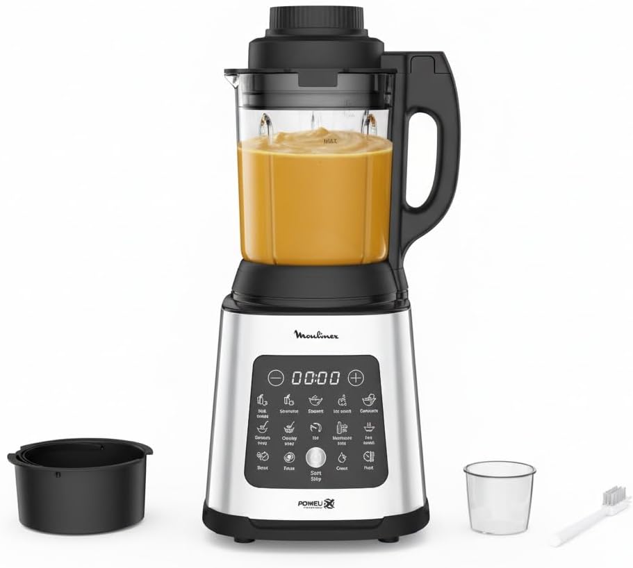 Blender chauffant 1400 W 10 programmes lames amovibles panier vapeur