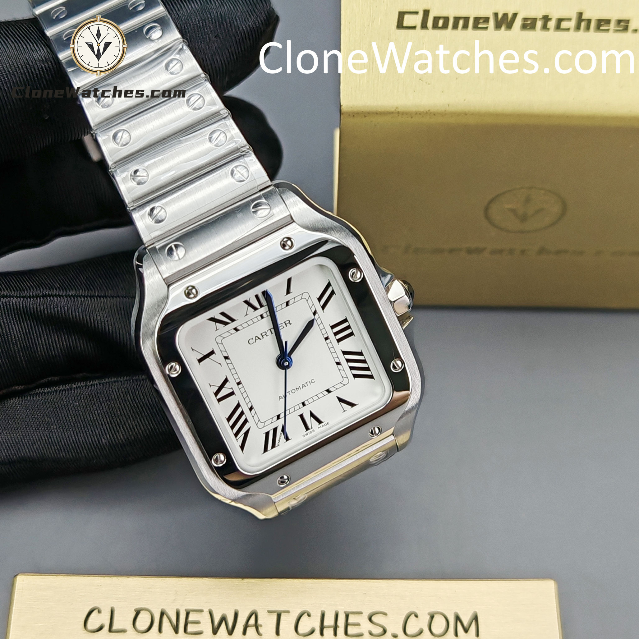 Cartier Super Clone Watches 1:1 Santos Series White Dial 35.1MM WSSA0029