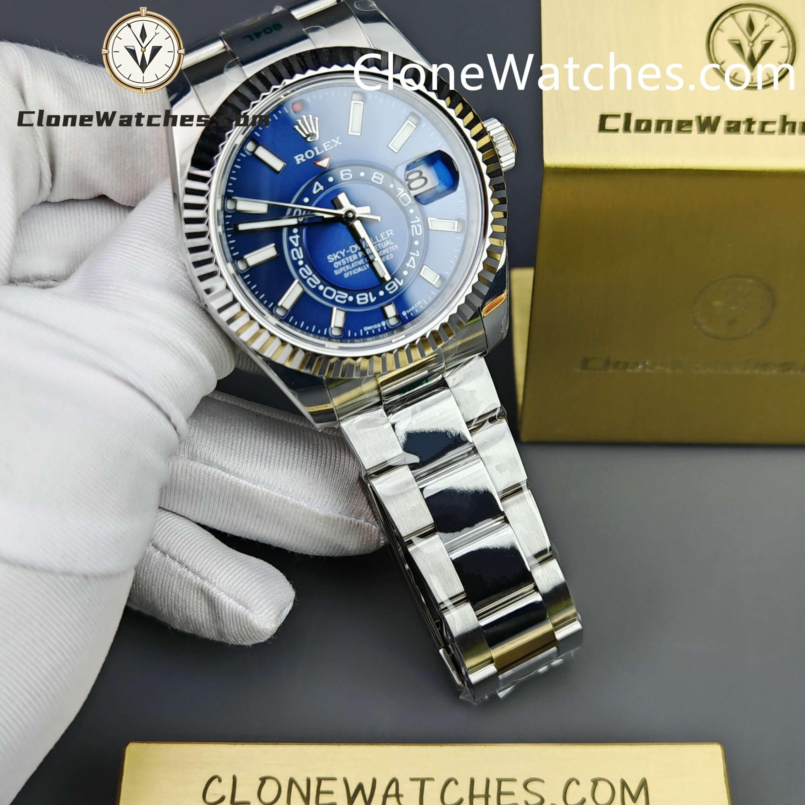 Rolex Super Clone Watches 1:1 Sky Dweller Blue Dial Oyster M336934 0005 Movement