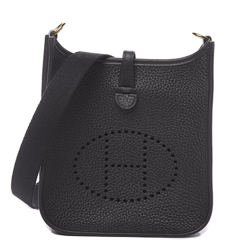 HERMES Taurillon Clemence Evelyne TPM Black