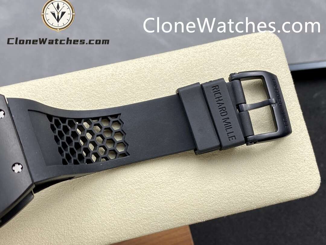 Richard Mille Super Clone Watches 1:1 RM 027 Tourbillon Black Strap