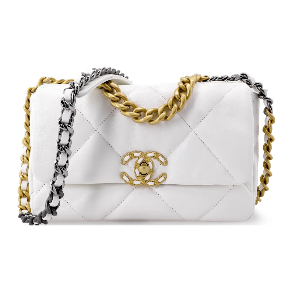 Chanel 19 Flap Bag Double chain sheepskin