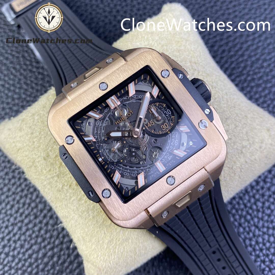 Hublot Super Clone Watches 1:1 Square Bang Unico King Gold Ceramic 42MM 821.OM.0180.RX