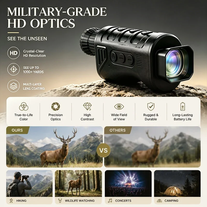 🔥 50% OFF Limited Time – AI15 Thermal Monocular, See Clearly in Darkness with 1080P Night Vision & 8000m Range