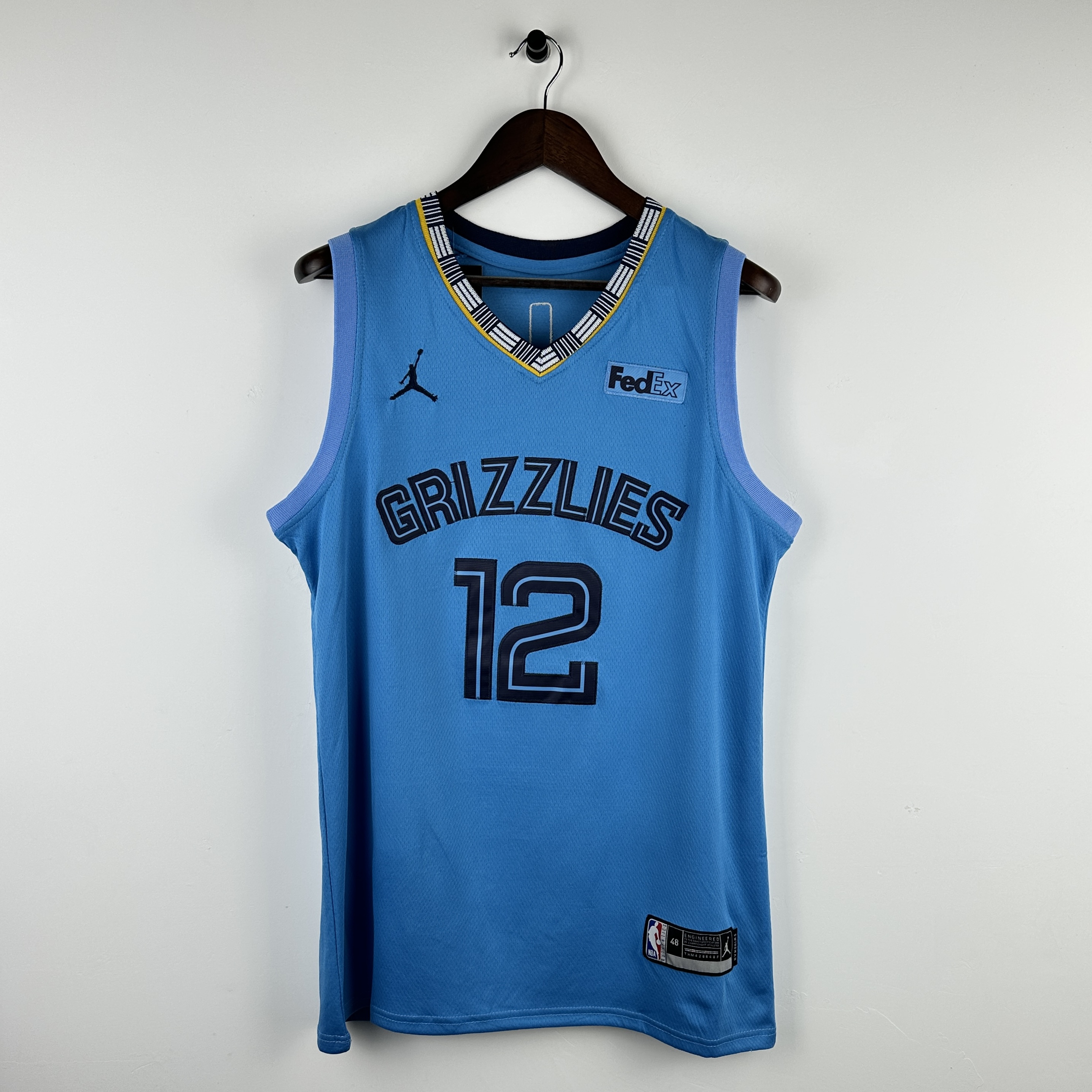 Embroidery Grizzlies Jumpman No. 12 Morant