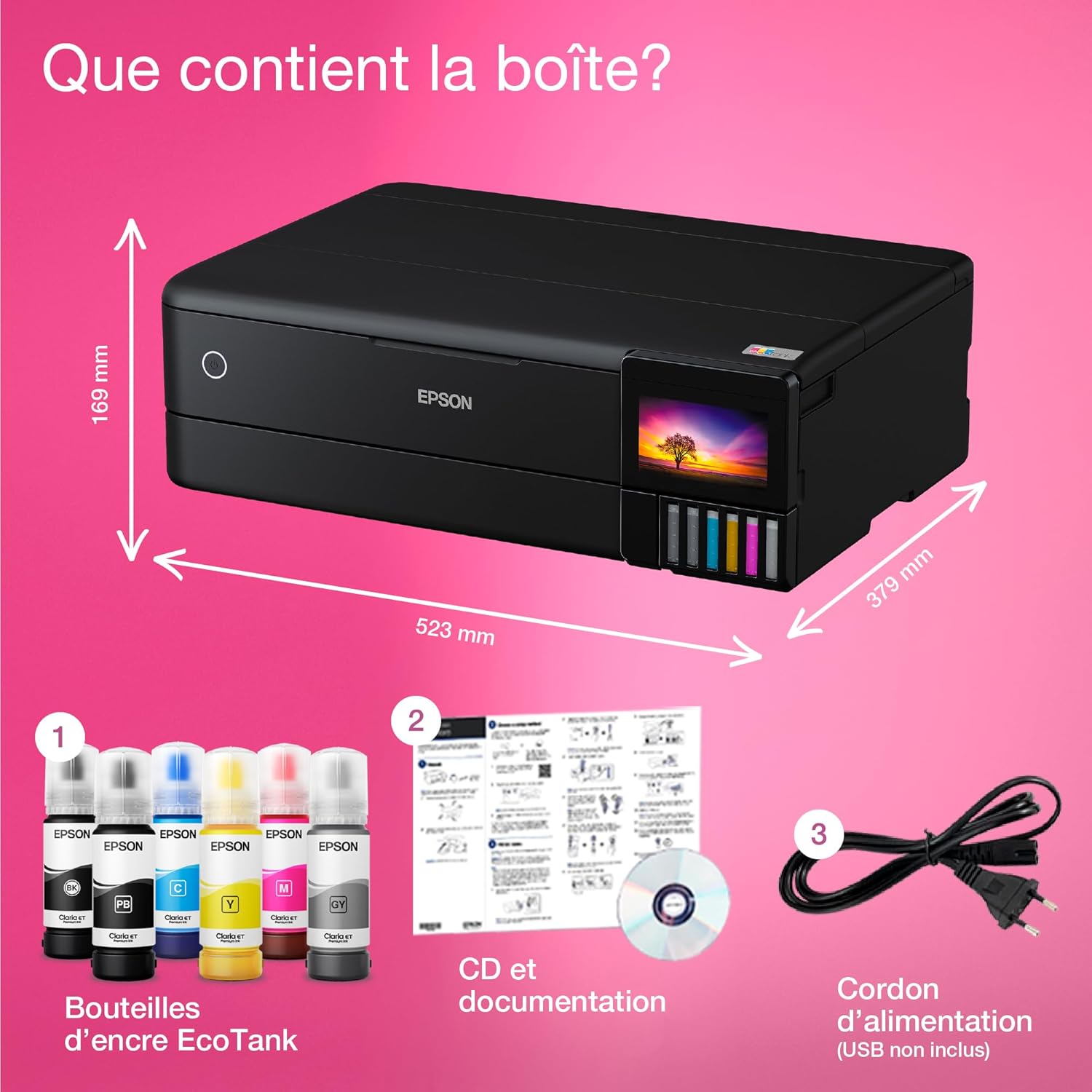 Imprimante photo A3 plus réservoir encre WiFi