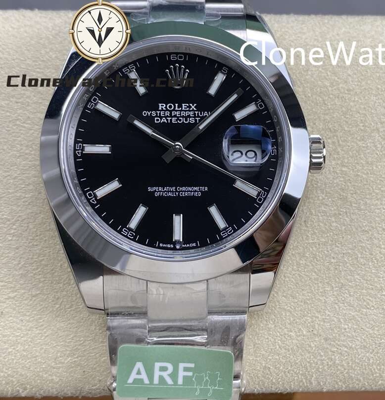 Rolex Super Clone Watches 1:1 DateJust Black Dial M126300 – 0011 Oyster 41MM 3235 Movement