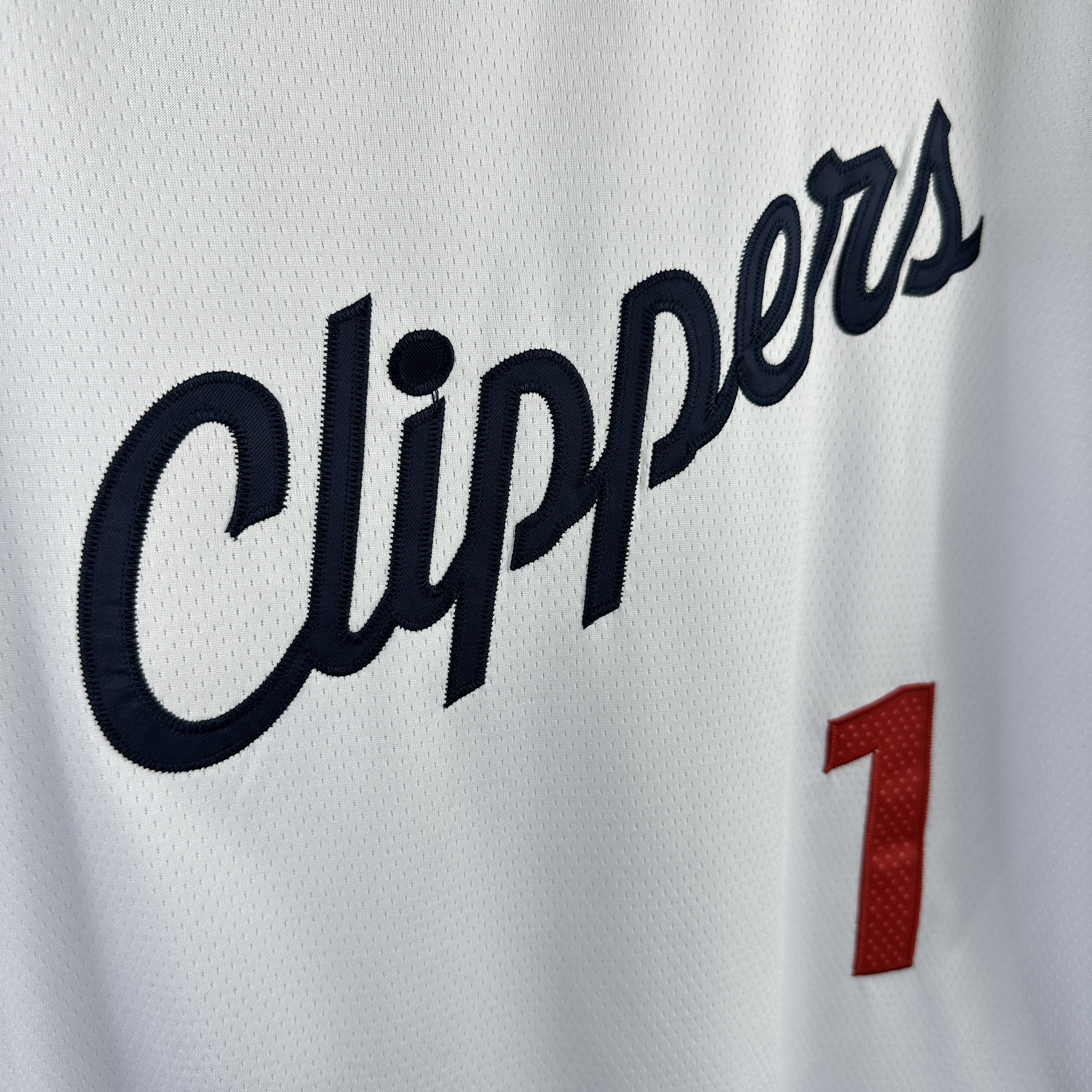 Embroidery 25th season Clippers White No. 1 Harden