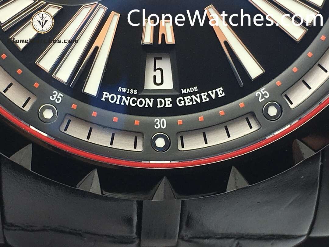 Roger Dubuis Super Clone Watches 1:1 Excalibur Black Dial DBEX0542 45MM