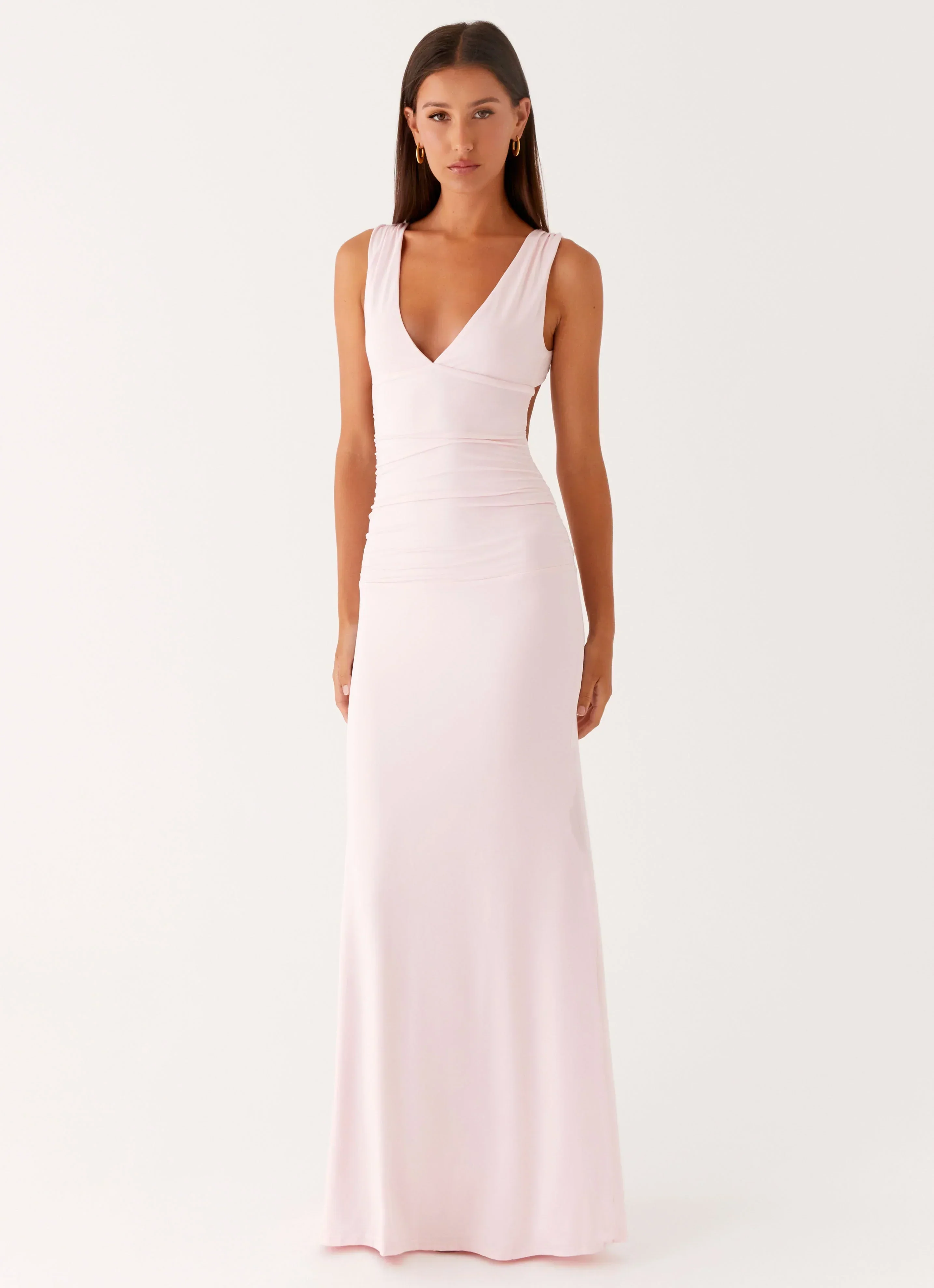 Cherry Sky Maxi Dress - Baby Pink