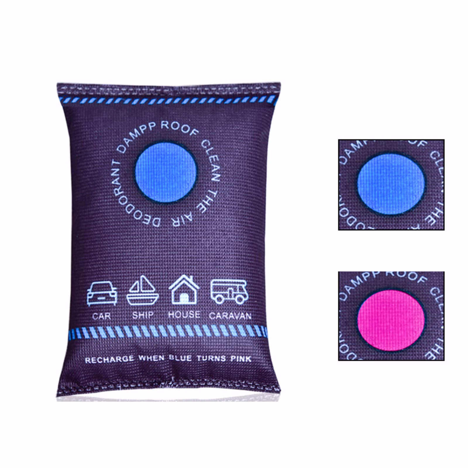 Bzdzmqm Reusable Silica Gel Desiccant Packets, Car Dehumidifier Bags for Moisture Absorption, Room Closet Dehumidifier, Rechargeable Dehumidifying Pack for Auto Vehicle Interior, Home Basement