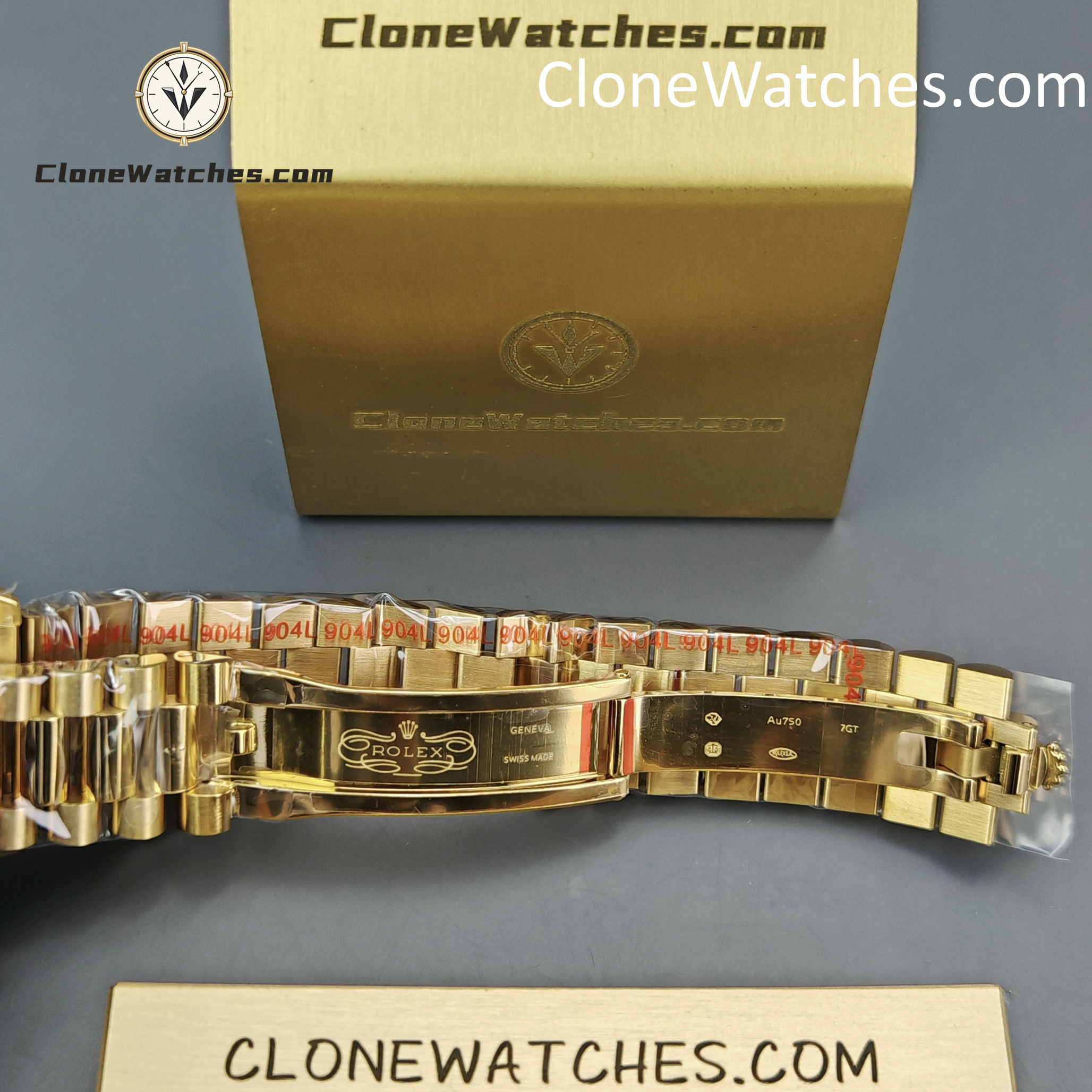 Rolex Super Clone Watches 1:1 Day Date 18K Gold Gradient Green Roman Dial 36mm m128238-0118 3255 Movement