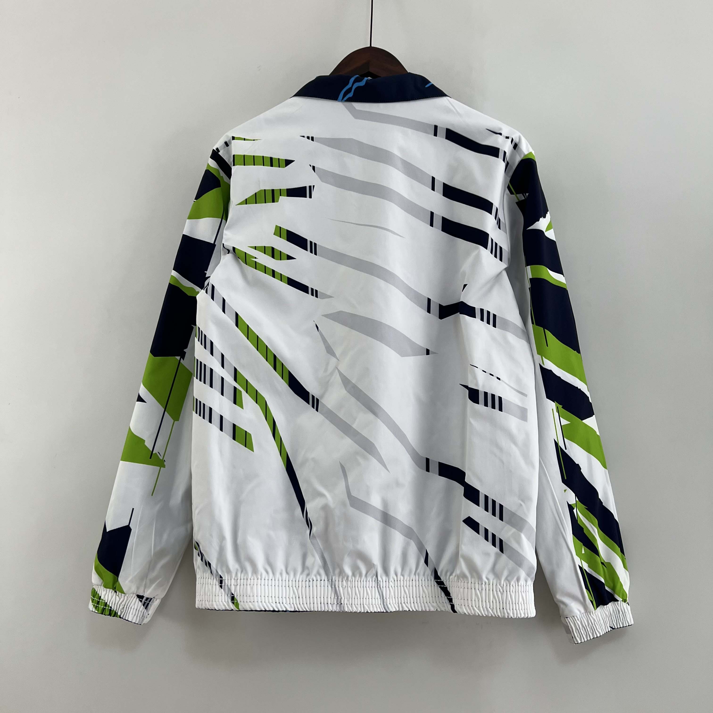 2023/2024 Manchester City Reversible Windbreaker Navy blue Soccer Jersey 1:1 Thai Quality