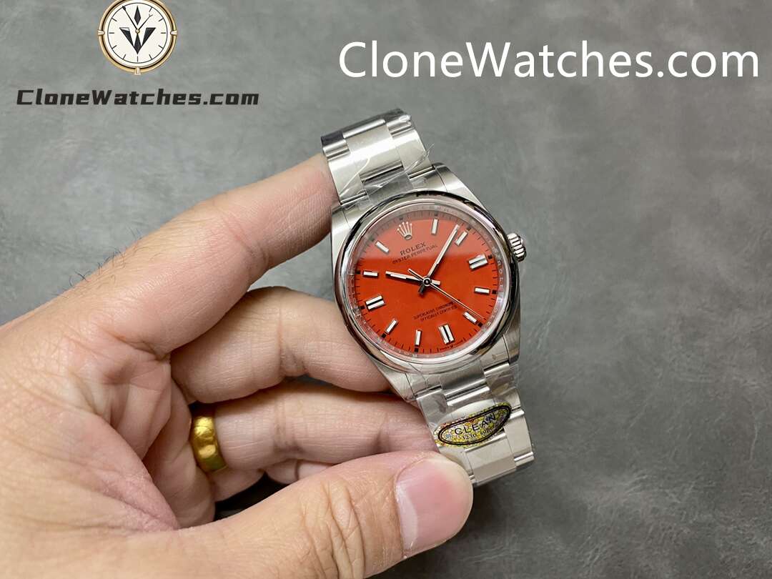 Rolex Super Clone Watches 1:1 Oyster Perpetual Red Dial 36mm m126000-0007 3230 Movement