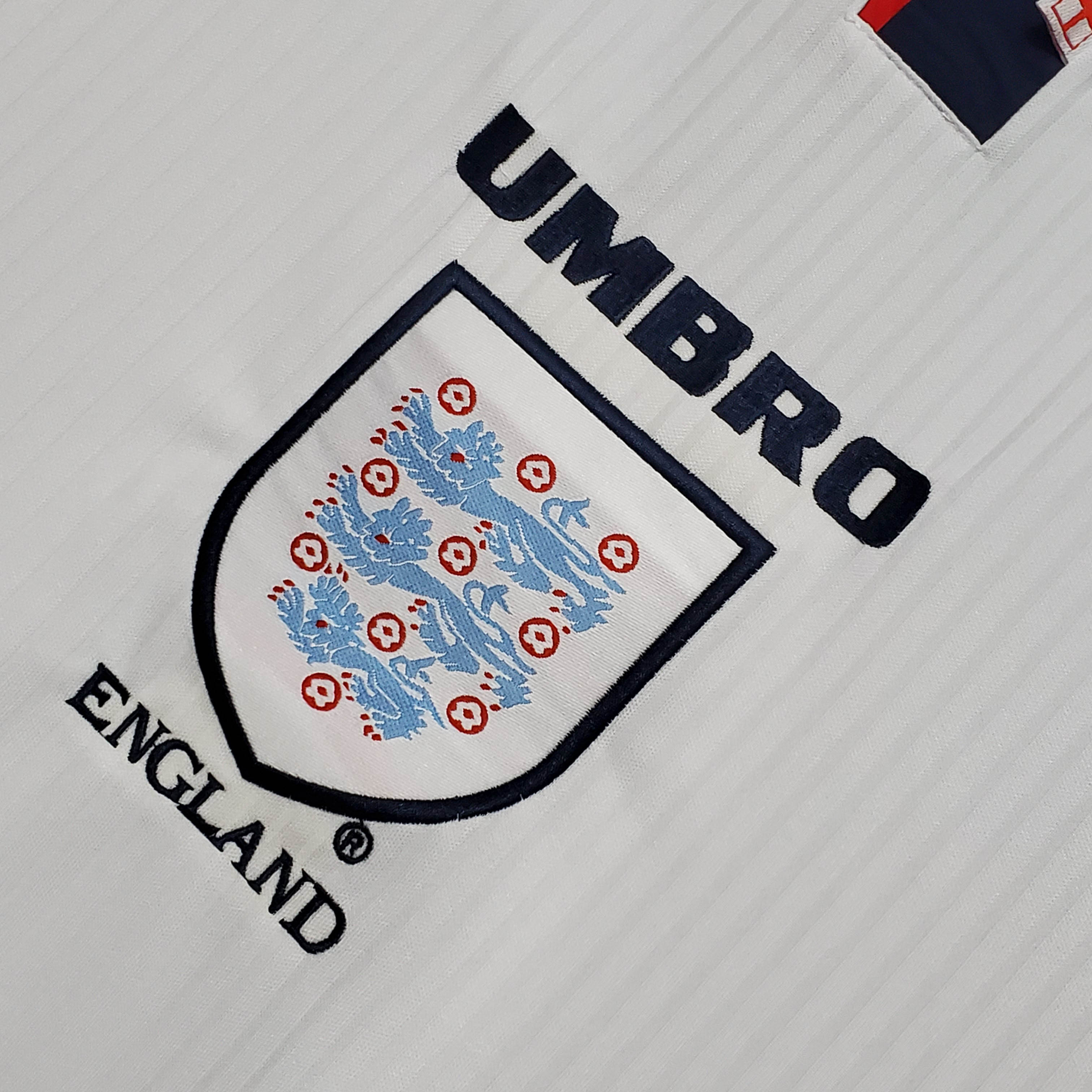 1998 Retro England Home Soccer Jersey-Fans