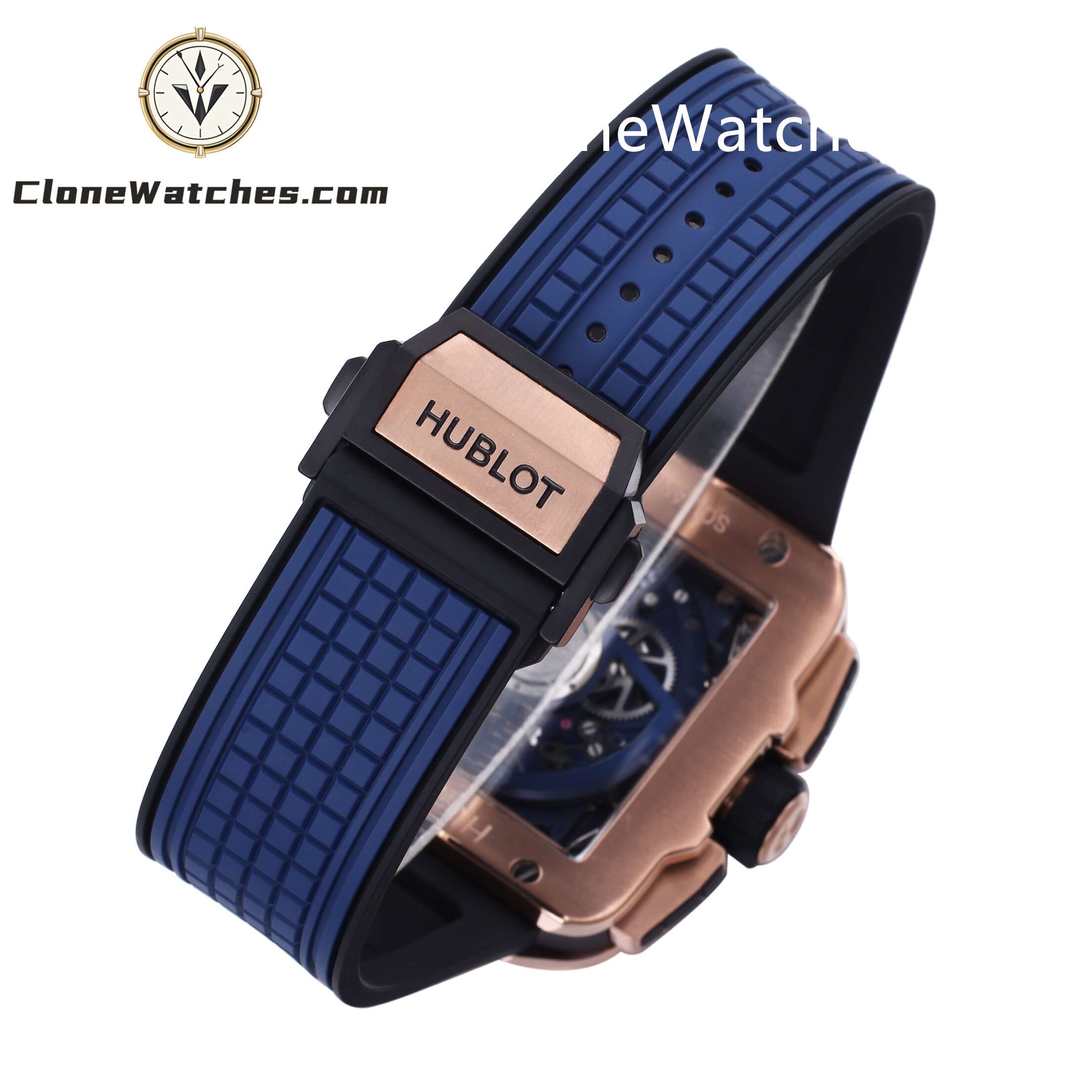 Hublot Super Clone Watches 1:1 Square Bang Unico King Gold Blue 42MM 821.OX.5180.RX