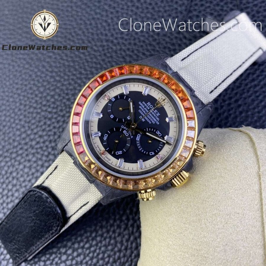 Modified Super Clone Watches 1:1 DiW Rolex Daytona Carbon Fiber RAINBOW SUNRAY