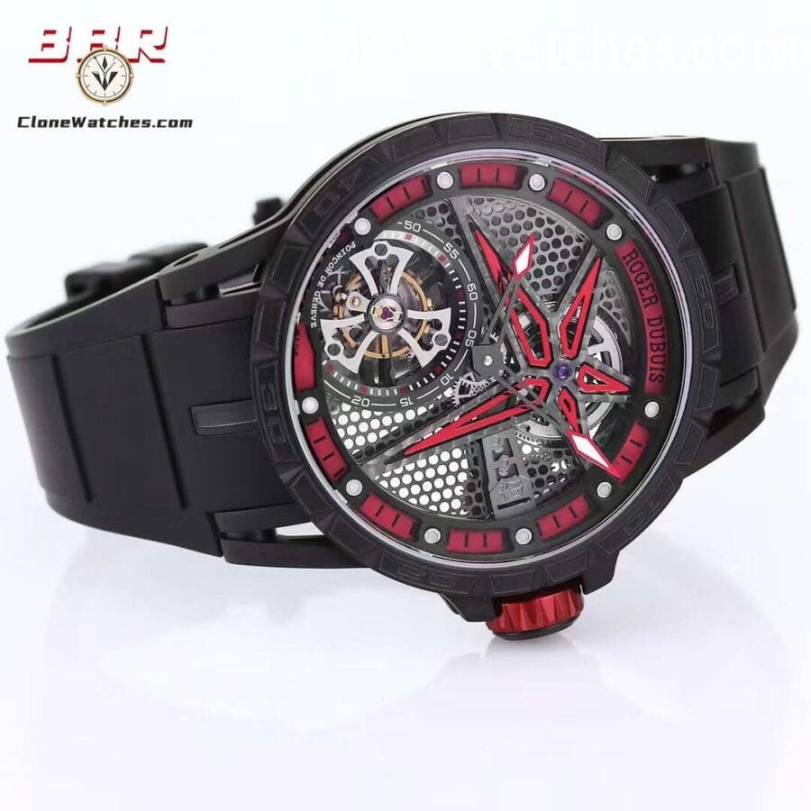 Roger Dubuis Super Clone Watches 1:1 Excalibur Spider Skeleton Dial DBEX0817 39MM