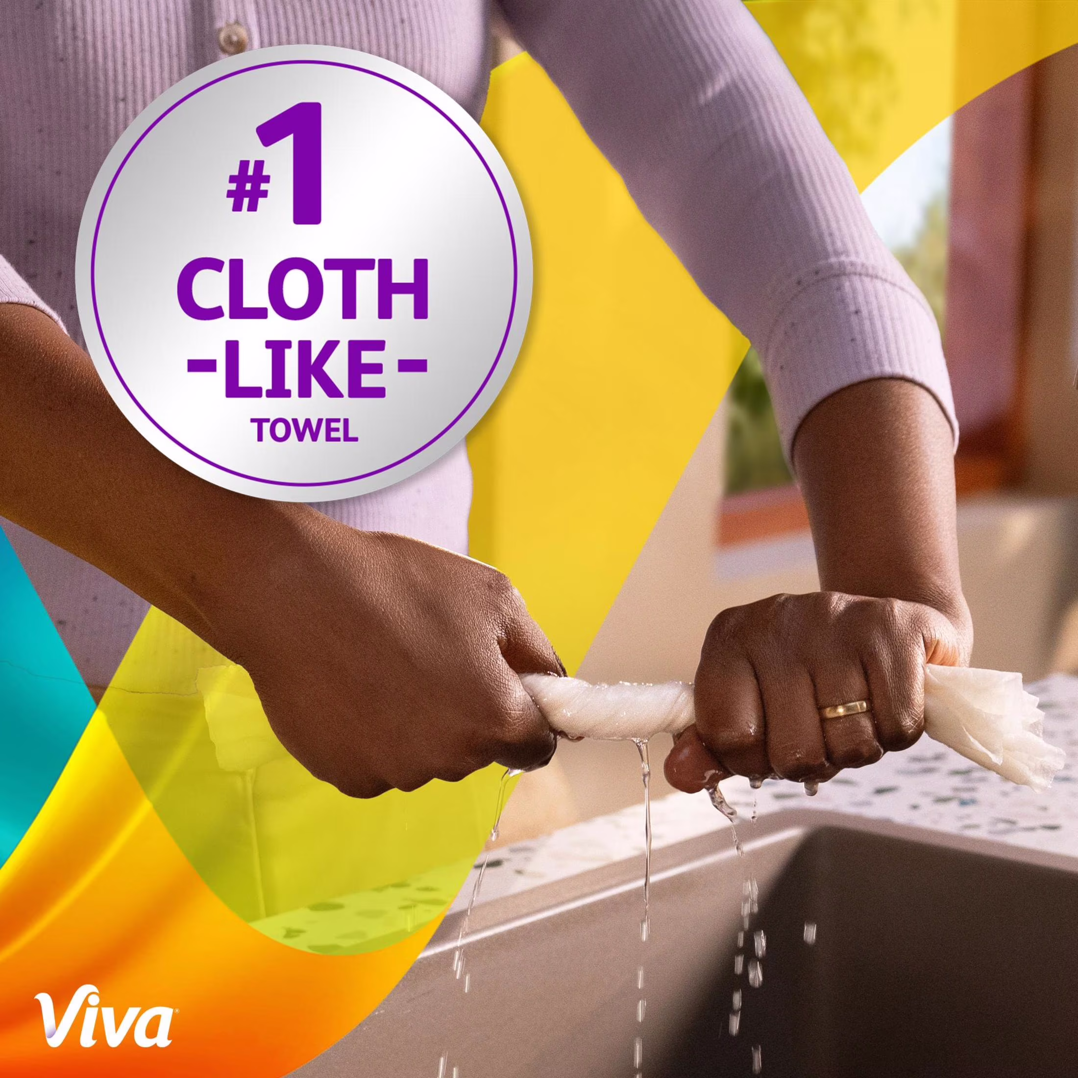 Viva Signature Cloth Paper Towels, 1 Triple Roll, 129 Sheets per Roll