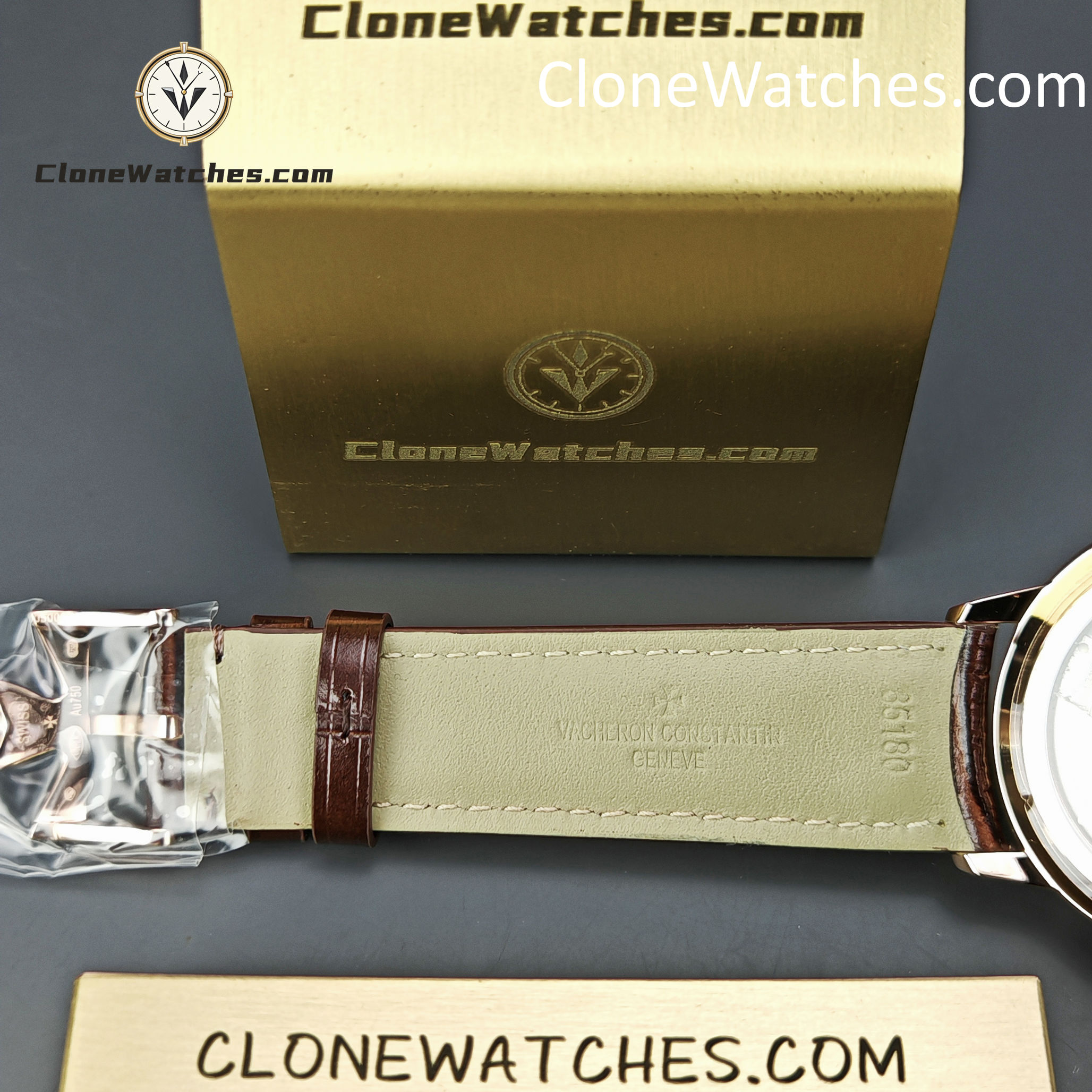 Vacheron Constantin Super Clone Watches 1:1 Patrimony Rose Gold 85180/000R-9166 Black Dial