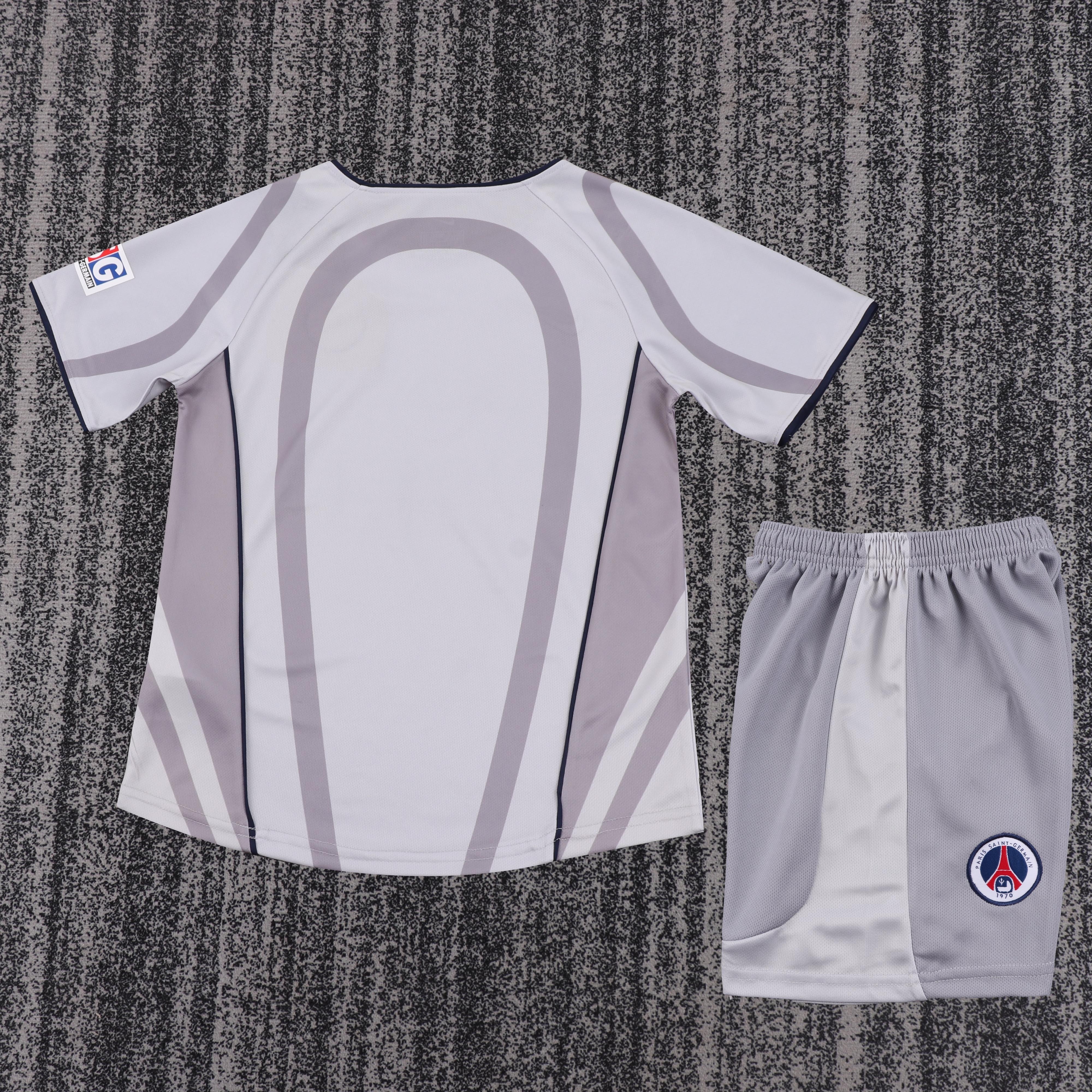 2001-02 Paris Saint-Germain Away Retro Children's Jersey Set - Fans Edition