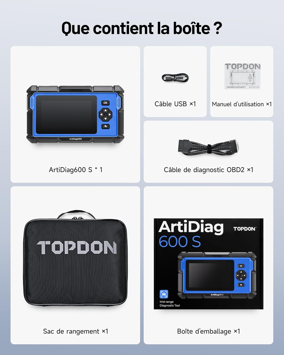 Valise diagnostic auto OBD2 4 systèmes 9 réinitialisations complètes