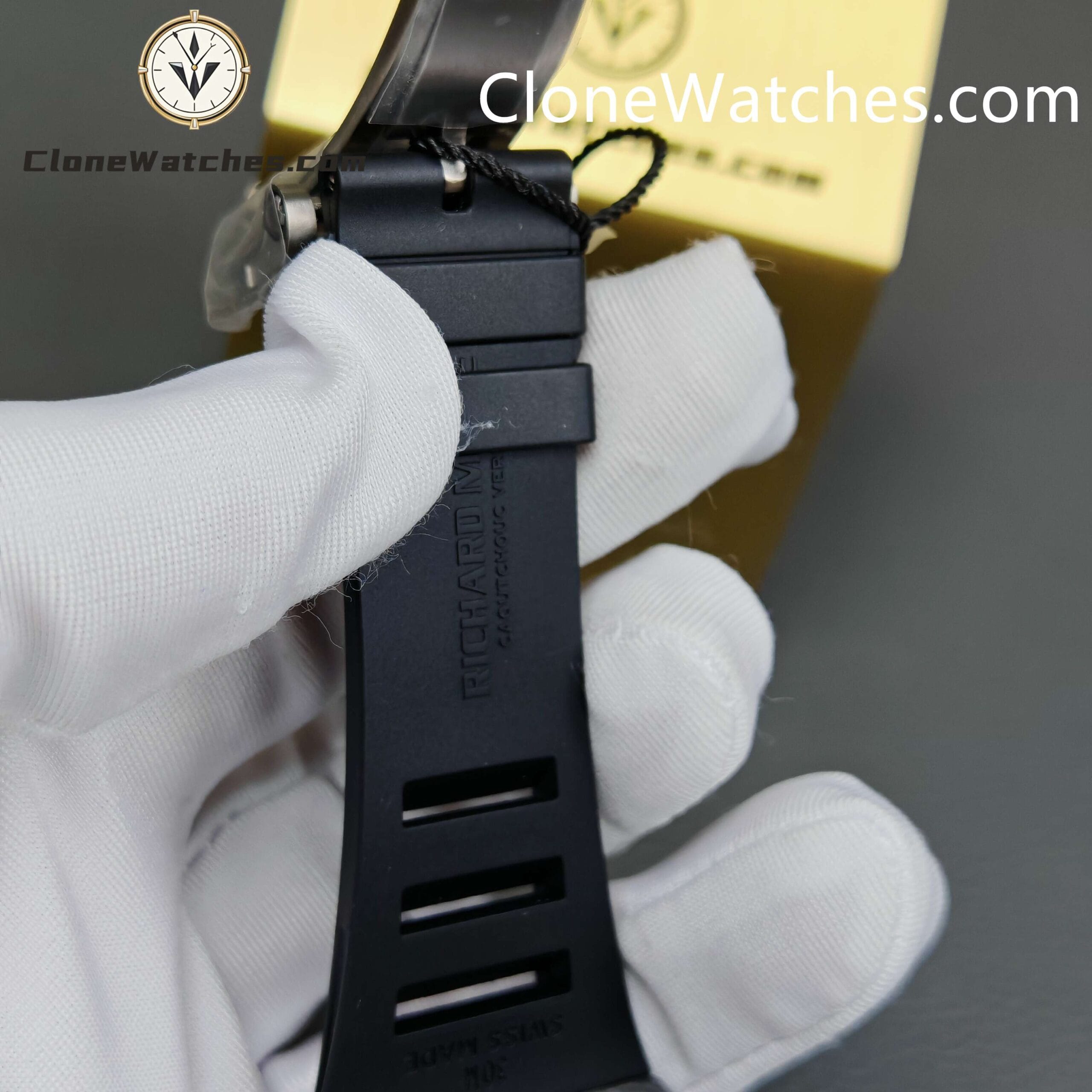 Richard Mille Super Clone Watches 1:1 RM 055 NTPT Tourbillon Black Strap