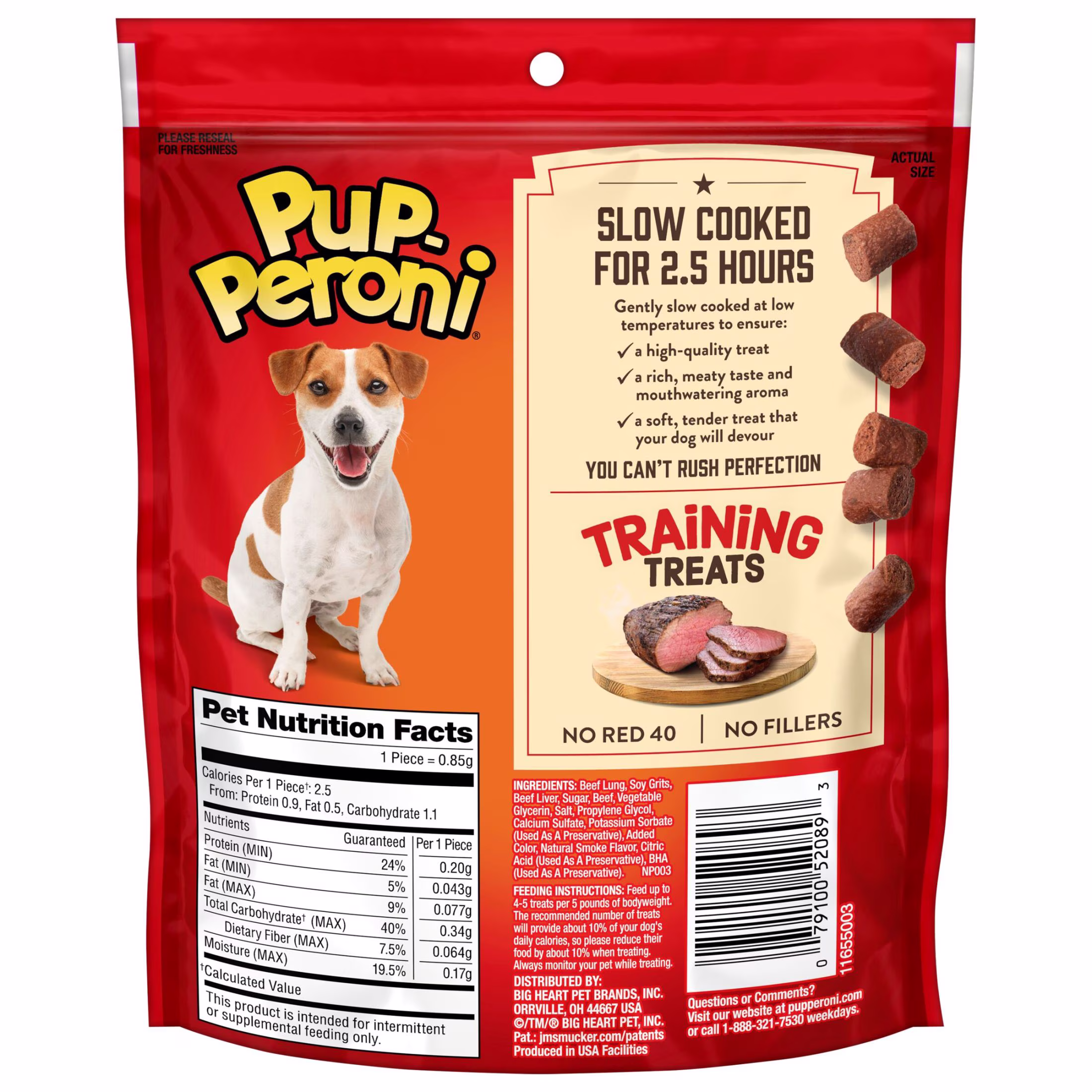 Pup Peroni Dog Training Treats Made With Real Beef, 5.6 oz Bag