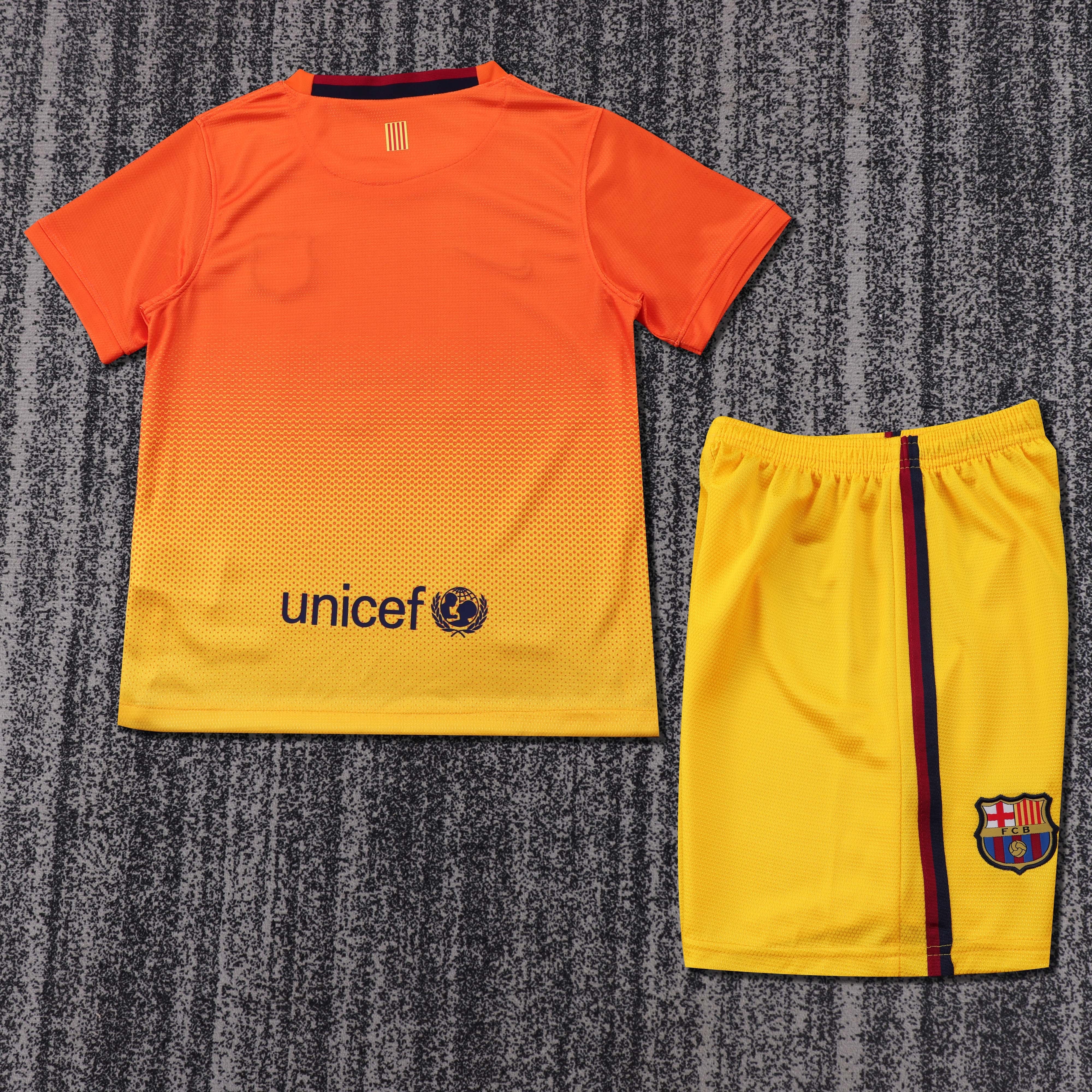 2012-13 Barcelona Away Retro Children's Jersey Set - Fans Edition