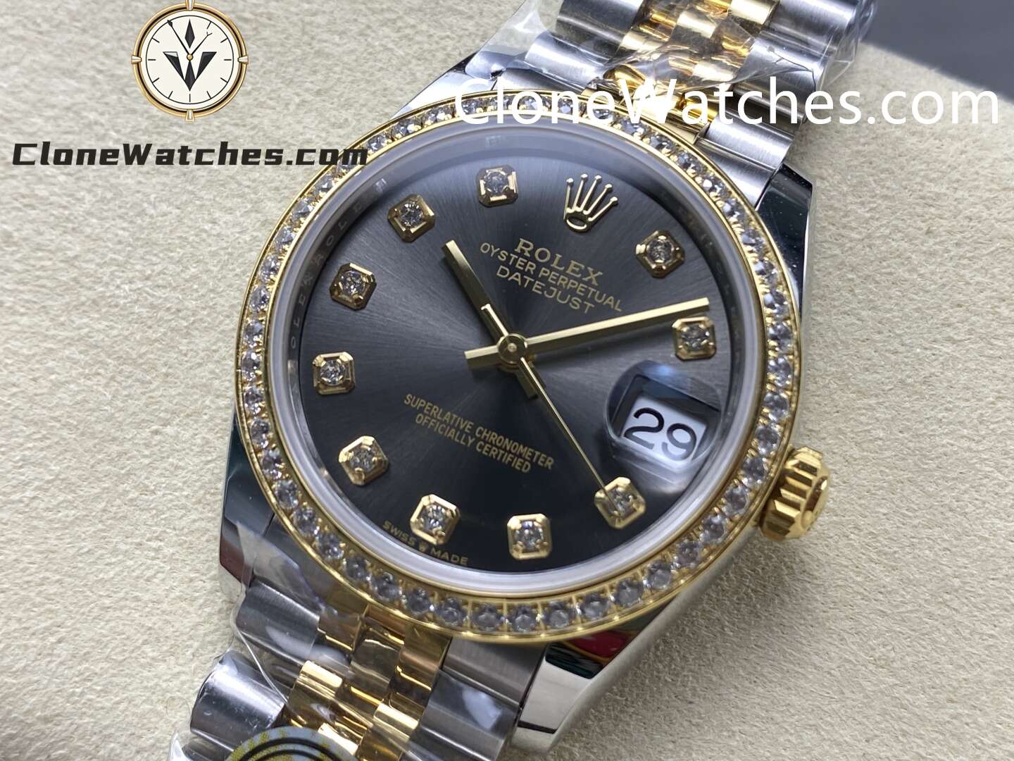 Rolex Super Clone Watches 1:1 DateJust m278383rbr-0022 Jubilee 31MM 2236 Movement