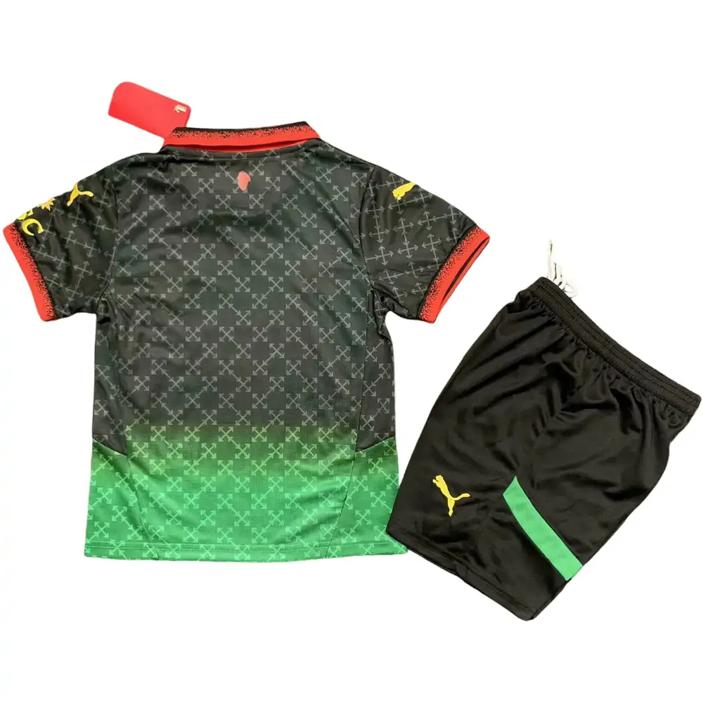 2025-26-AC Milan Three Away Black-Jersey-Children's Set