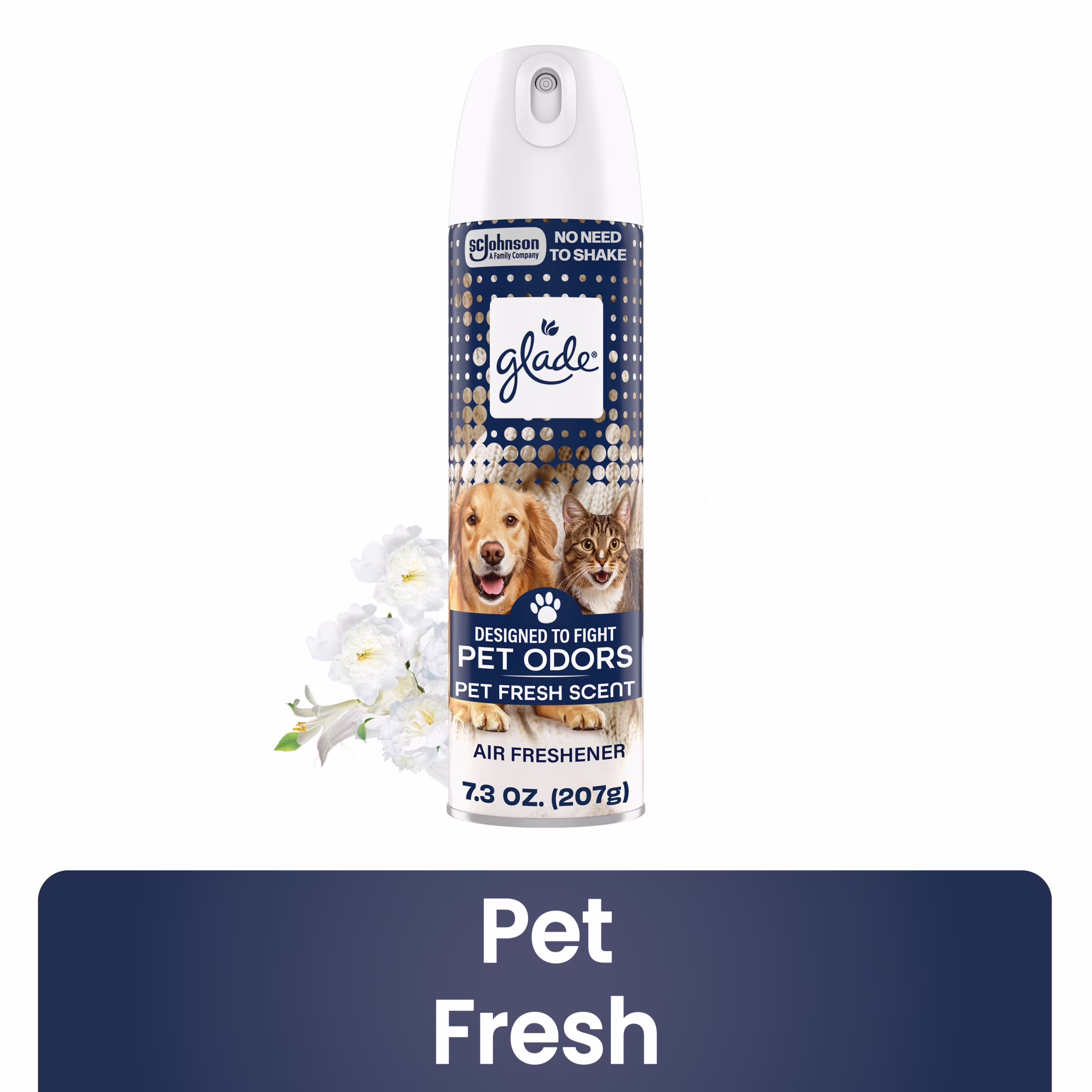 Glade® Soft Mist Odor Fighting Aerosol Air Freshener, Pet Fresh, 7.3oz, 1 Count