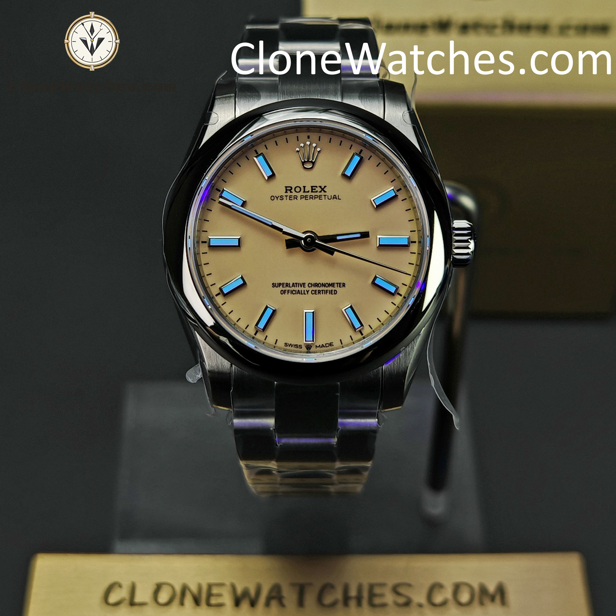 Rolex Super Clone Watches 1:1 Oyster Perpetual Yellow Dial m277200-0013 31mm 2232 Movement