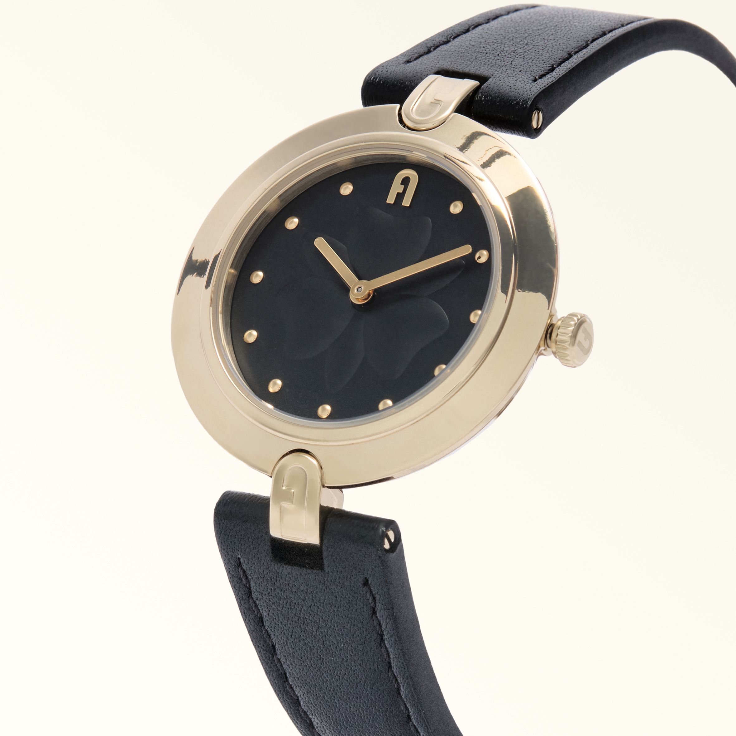 Furla Logo Links Round Case Watch