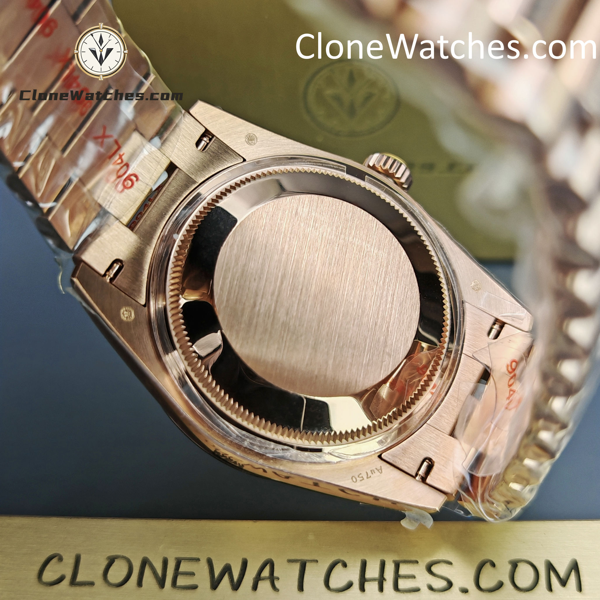 Rolex Super Clone Watches 1:1 Day Date Rose Gold Turquoise Dial 36mm m128235-0085 3255 Movement