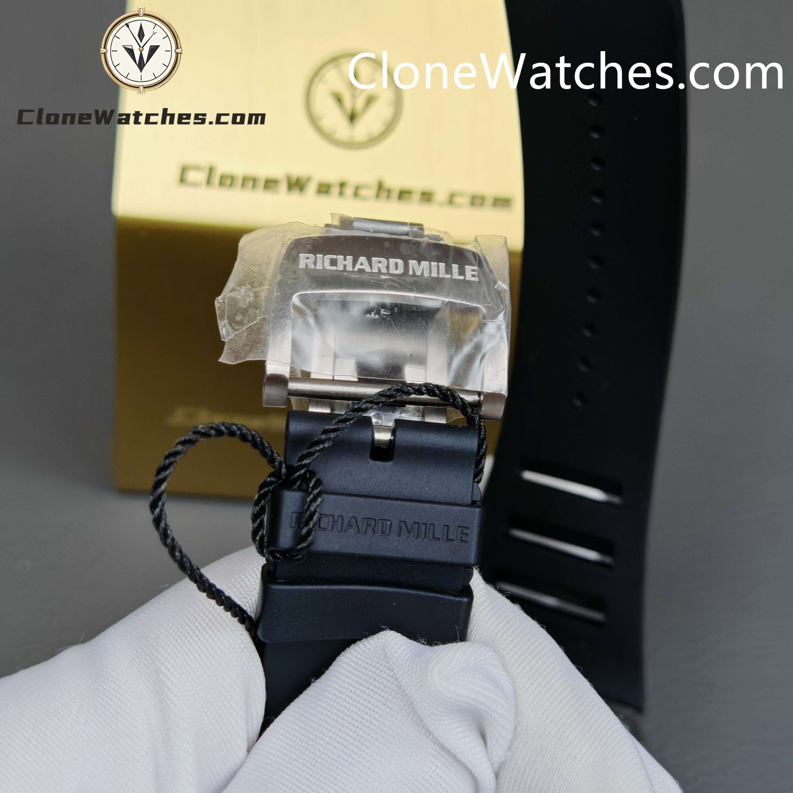 Richard Mille Super Clone Watches 1:1 RM 055 NTPT Tourbillon Black Strap
