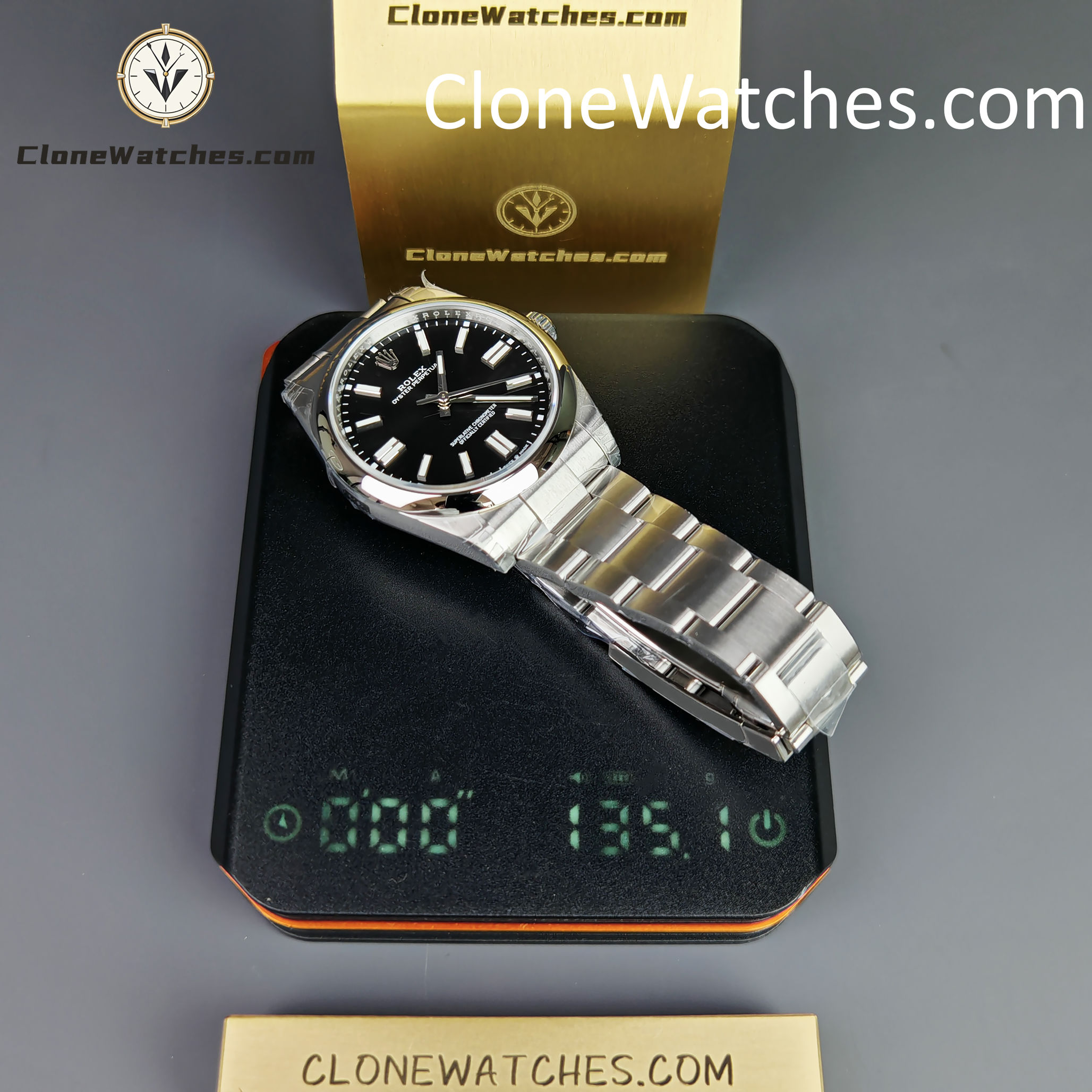 Rolex Super Clone Watches 1:1 Oyster Perpetual Black Dial 41mm m124300-0002 3230 Movement