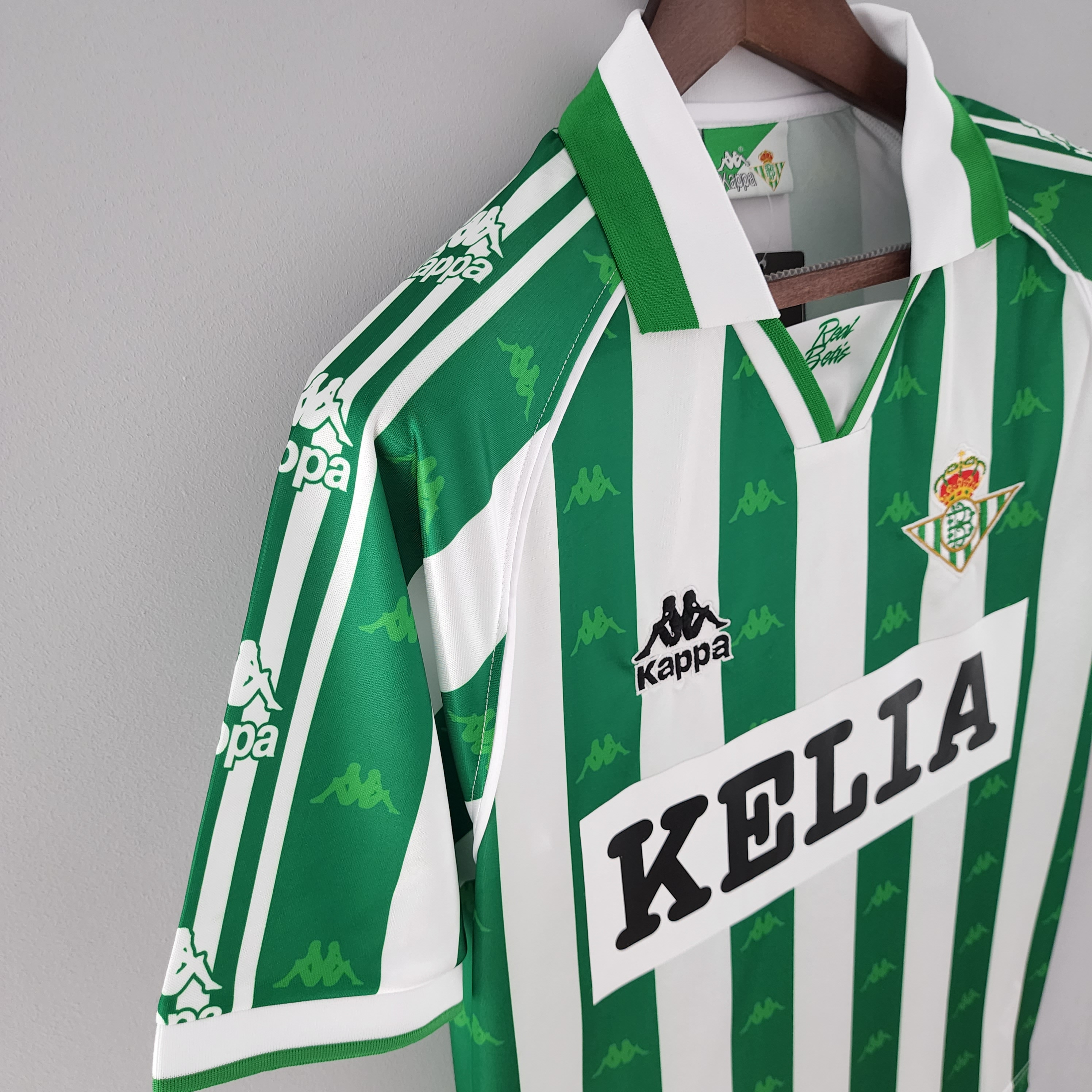 1995/97 Real Betis home retro jersey with advertising on the chest