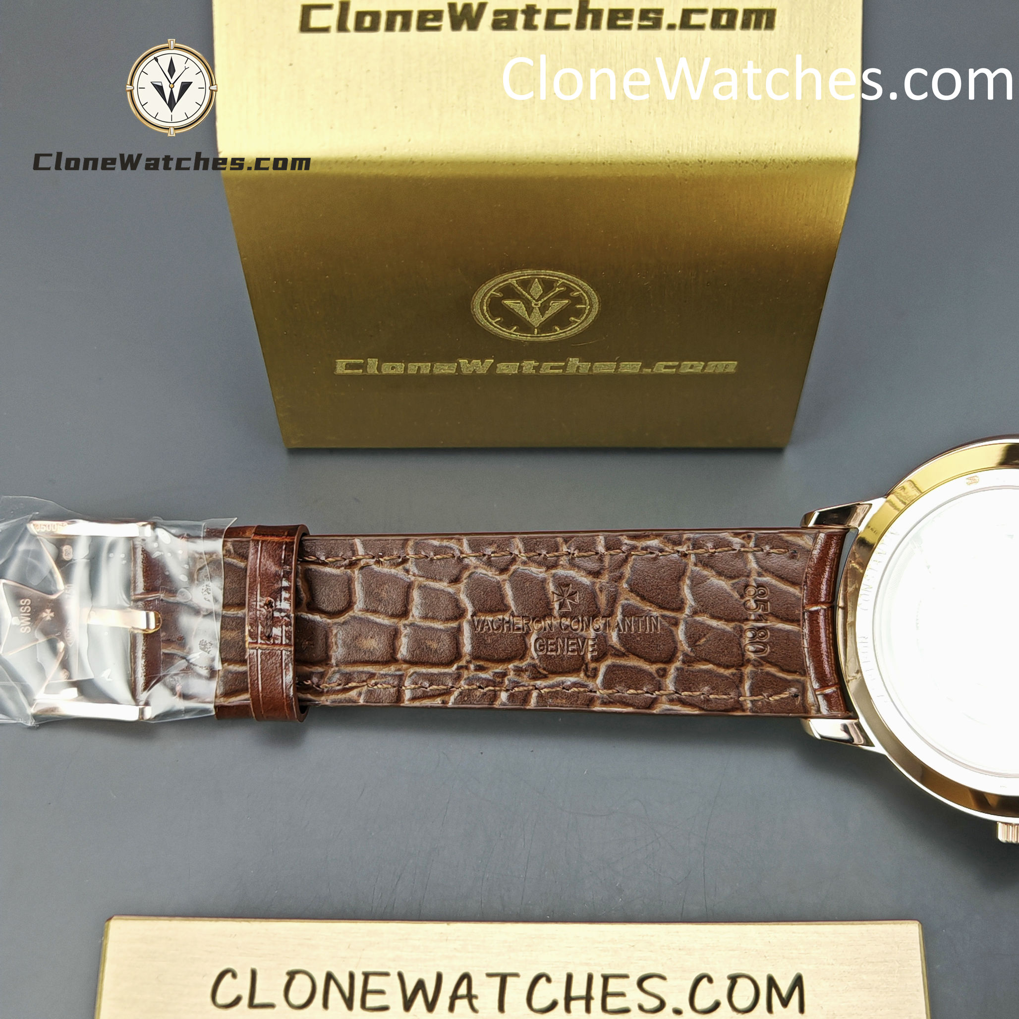 Vacheron Constantin Super Clone Watches 1:1 Patrimony Rose Gold 85180/000R-9248 White Dial