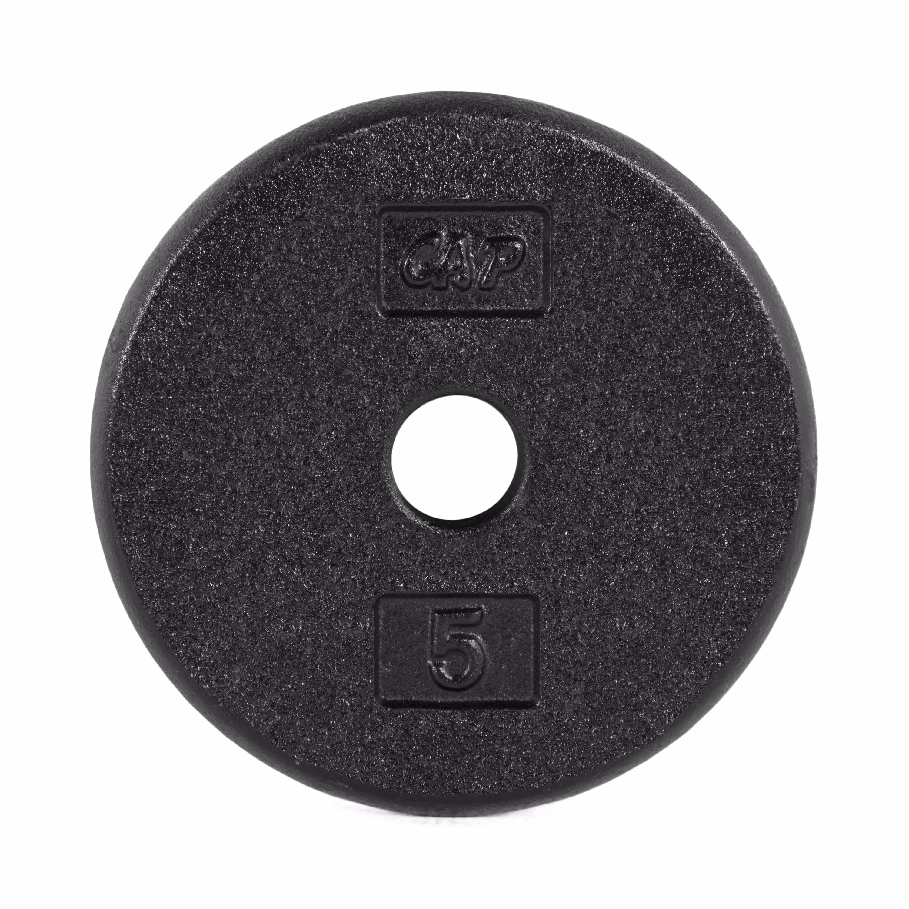 CAP Barbell Standard Cast Iron Weight Plate, Black, Singles 1.25-50 lb