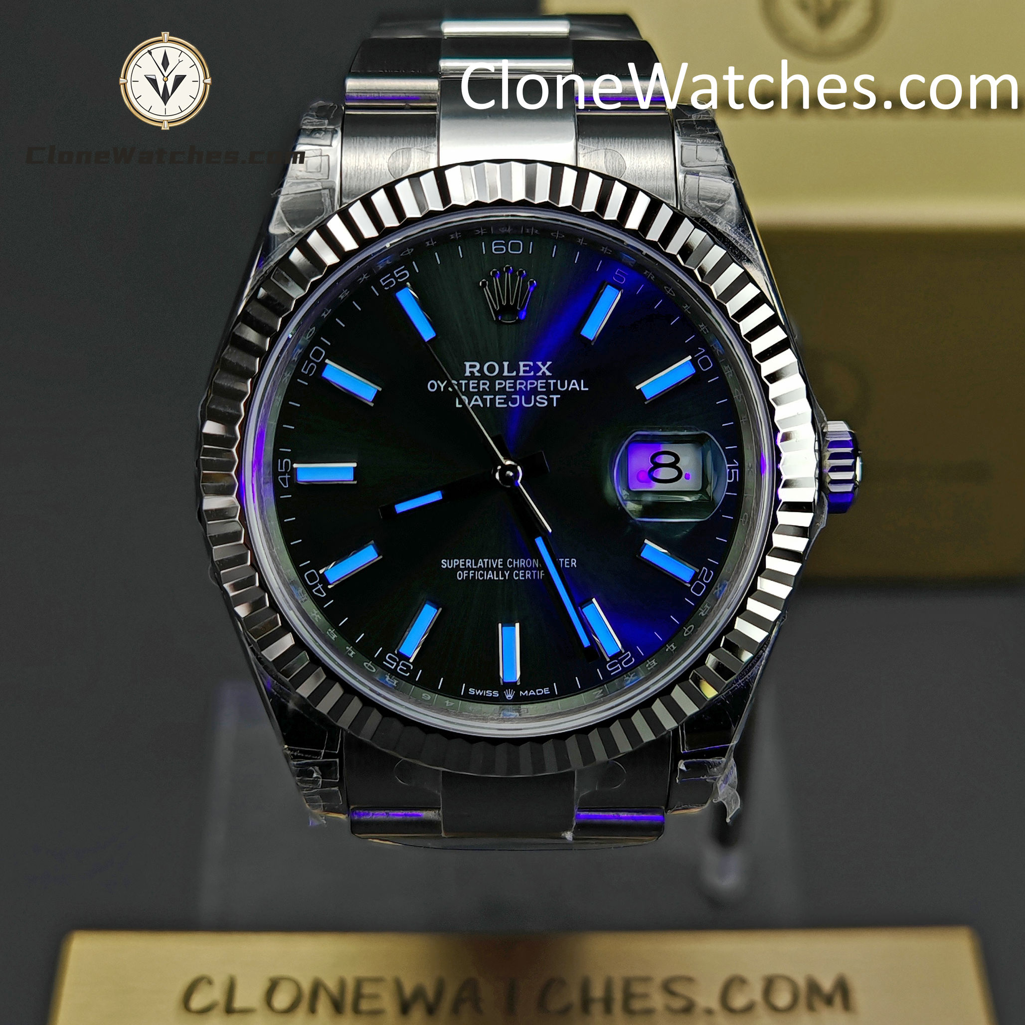 Rolex Super Clone Watches 1:1 DateJust Green Dial m126334-0027 Oyster 41MM 3235 Movement