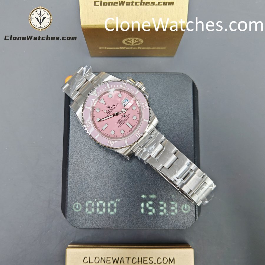 Modified Super Clone Watches 1:1 DiW Rolex Submariner Pink Dial 3135 Movement