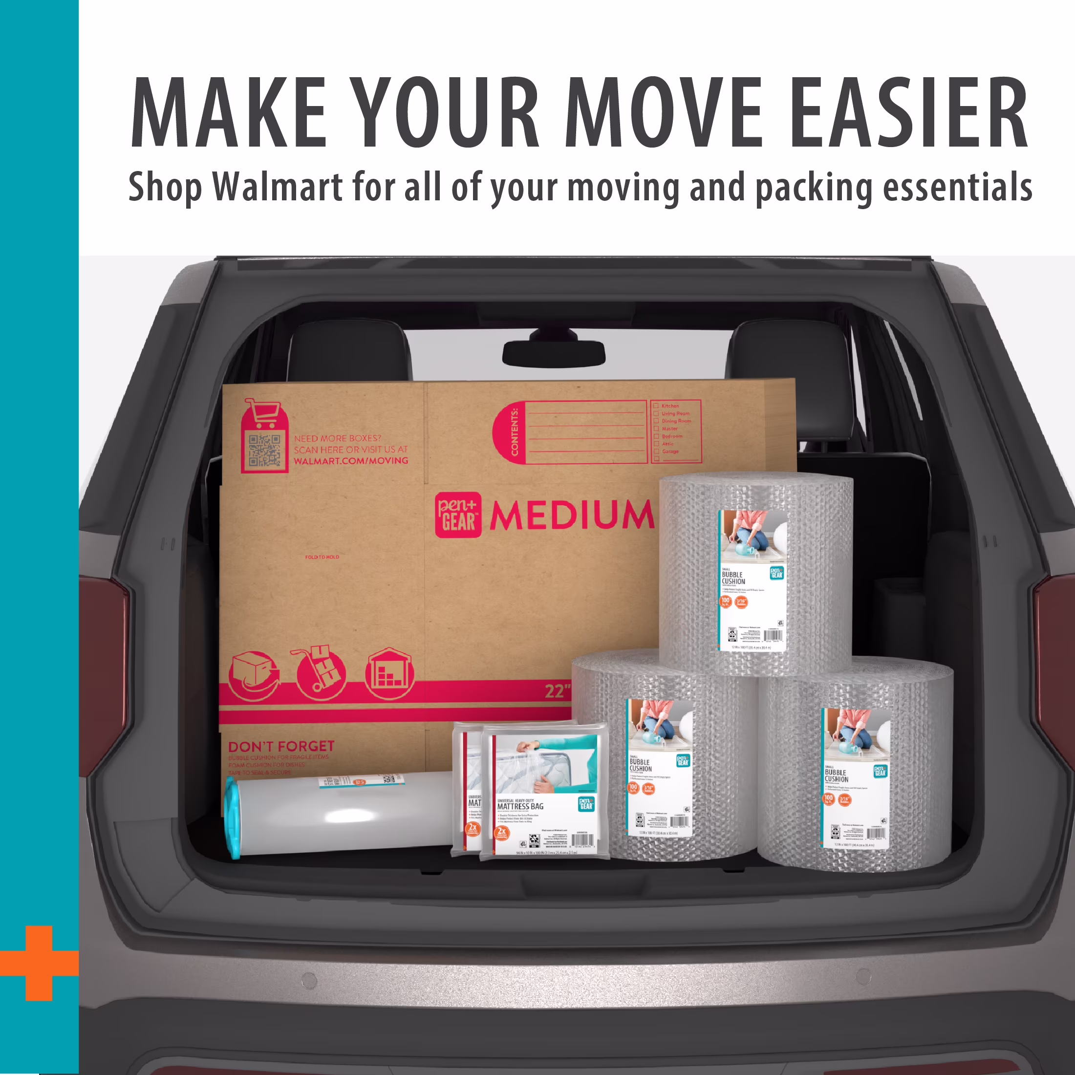 (10 pack) Pen+Gear Medium Heavy Duty Kraft Moving Boxes, 22 Inches x 13 Inches x 15 Inches